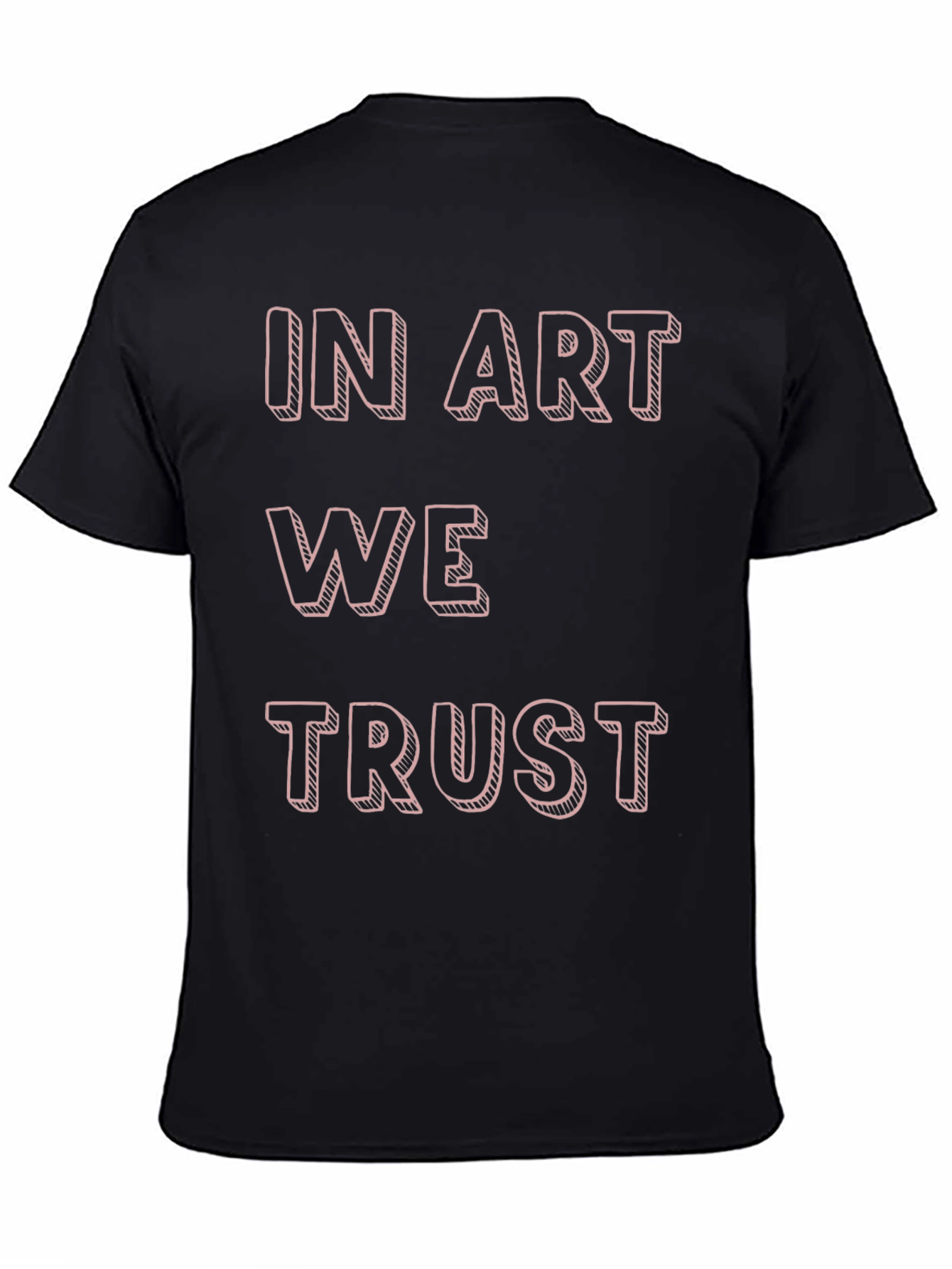 Black In Art We Trust Graphic Tee - Black Casual T-Shirt view 4