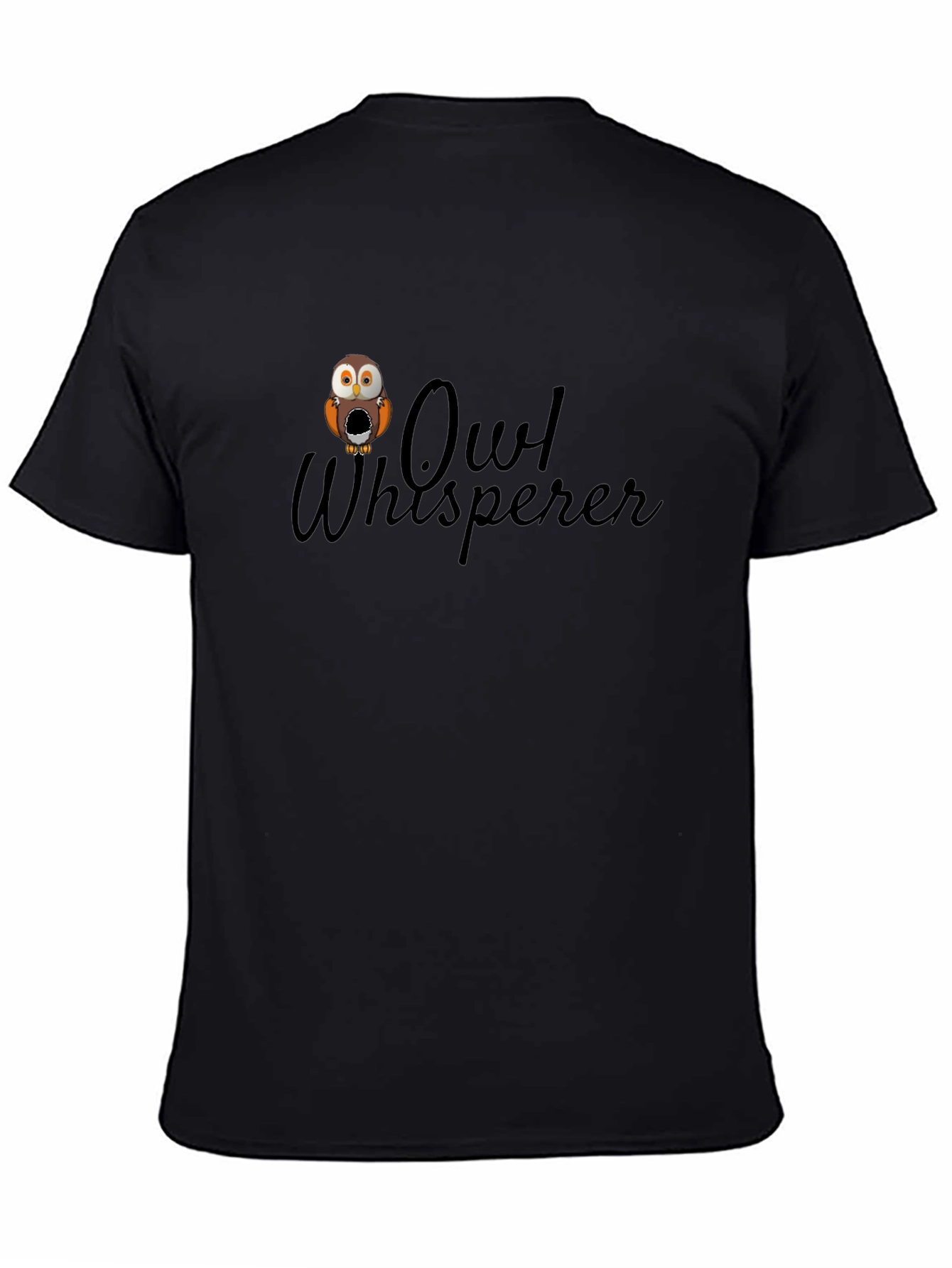 Black Owl Whisperer Graphic T-Shirt - Black view 4