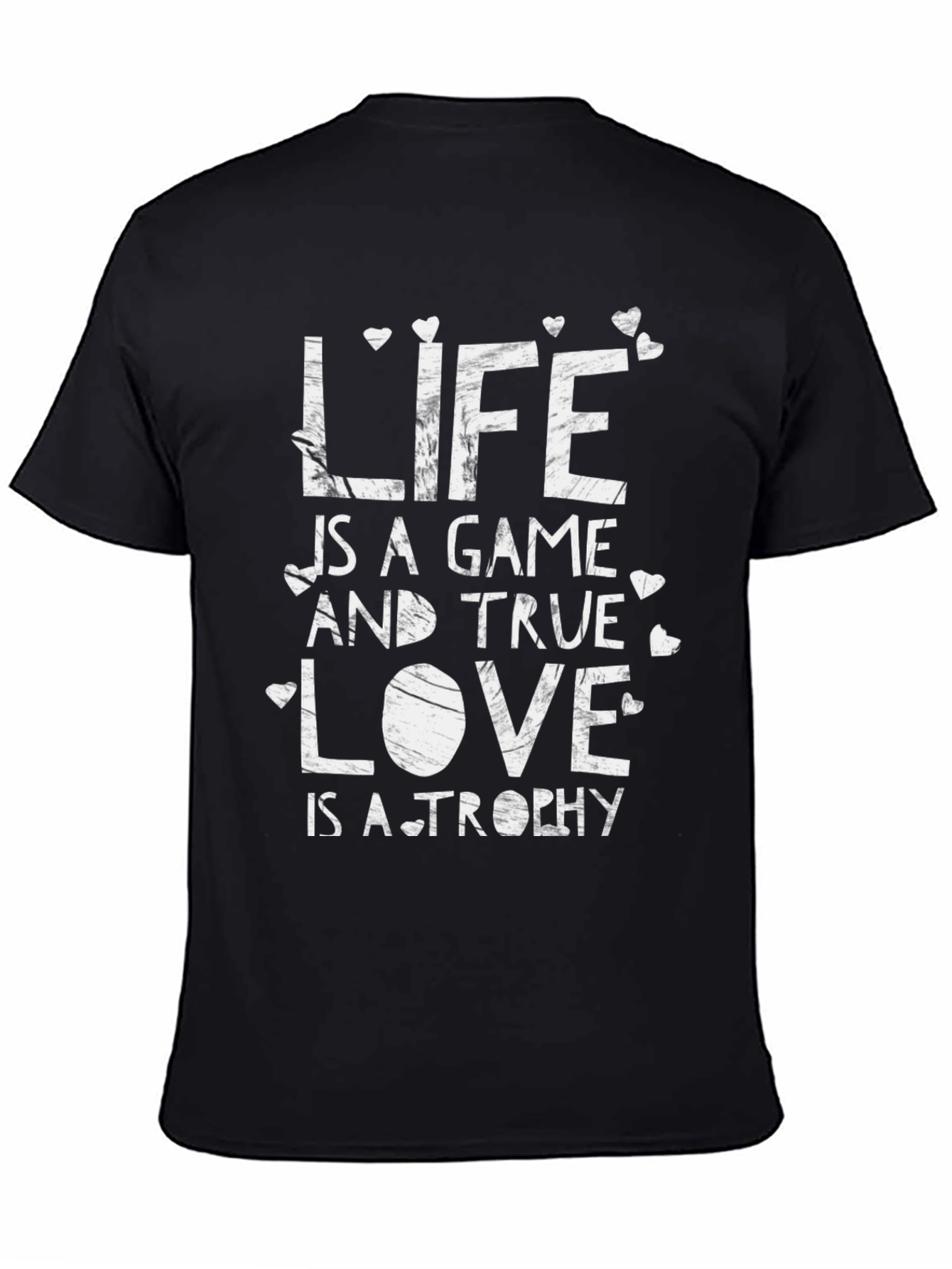 Black Life is a Game Graphic Tee - Black Crew Neck T-Shirt view 4