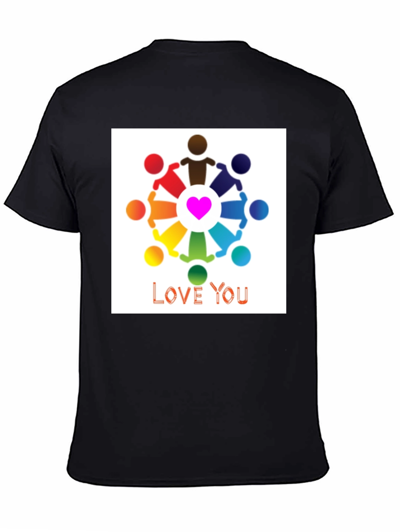 Black Love You Graphic Tee - Unity T-Shirt view 4