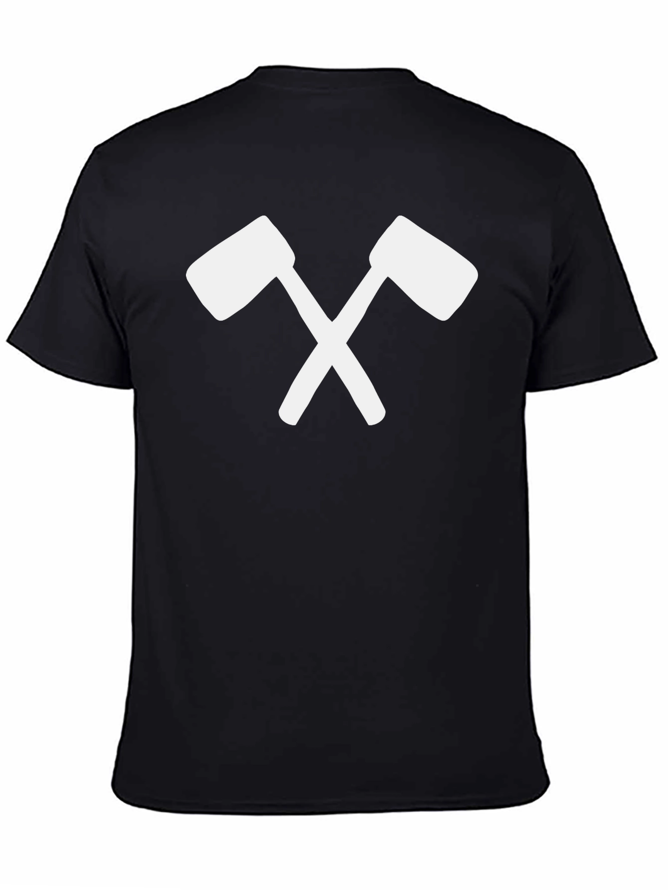 Black Crossed Mallets Graphic Tee - Bold Black T-Shirt view 4