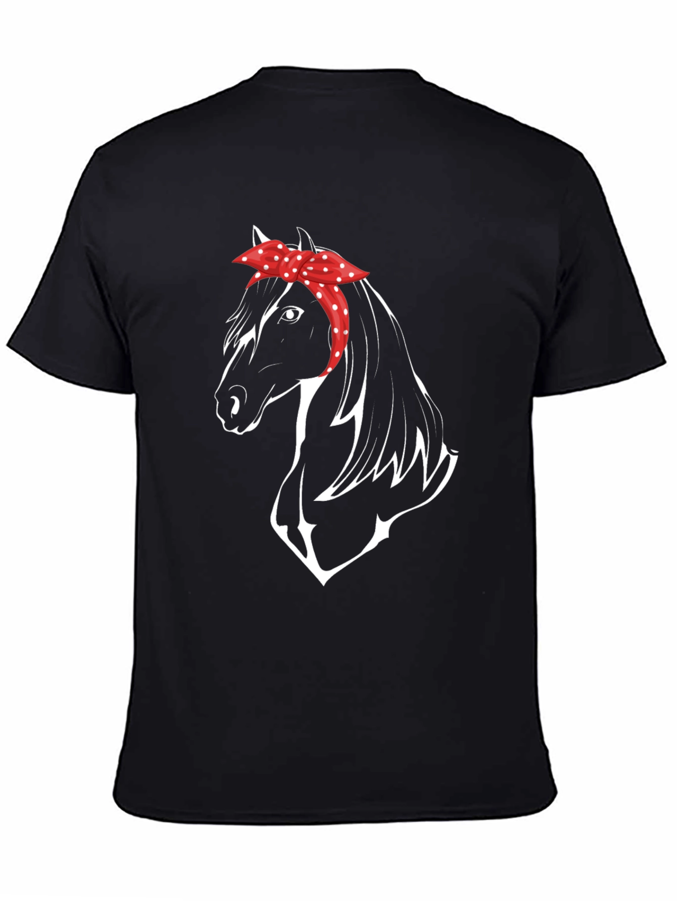 Black Horse Bandana Graphic Tee - Stylish & Comfortable view 4