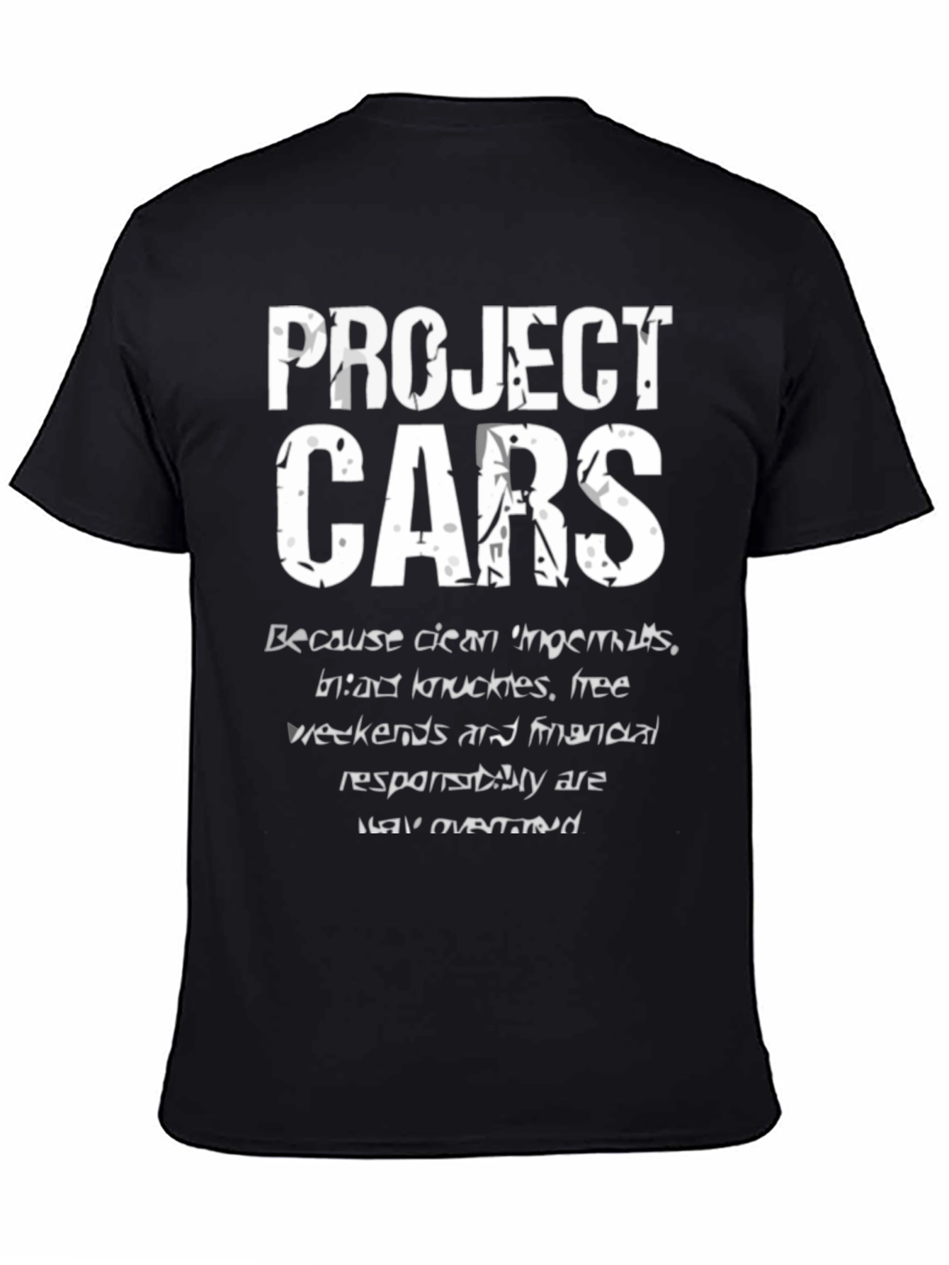 Black Project Cars T-Shirt view 4
