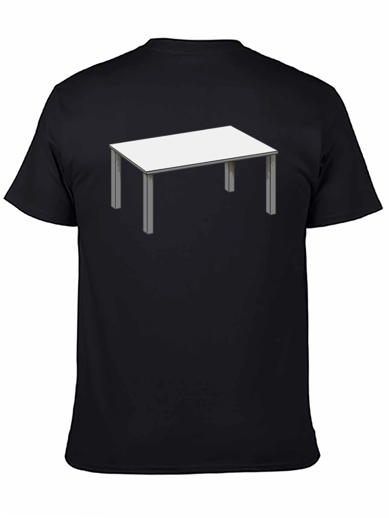 Black Novelty Table Graphic T-Shirt - Black view 4