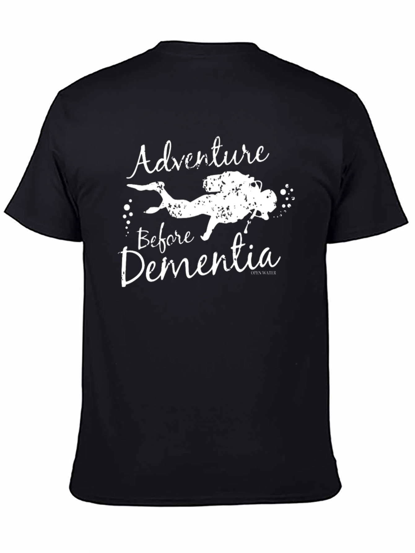 Black Adventure Before Dementia Black T-Shirt view 4