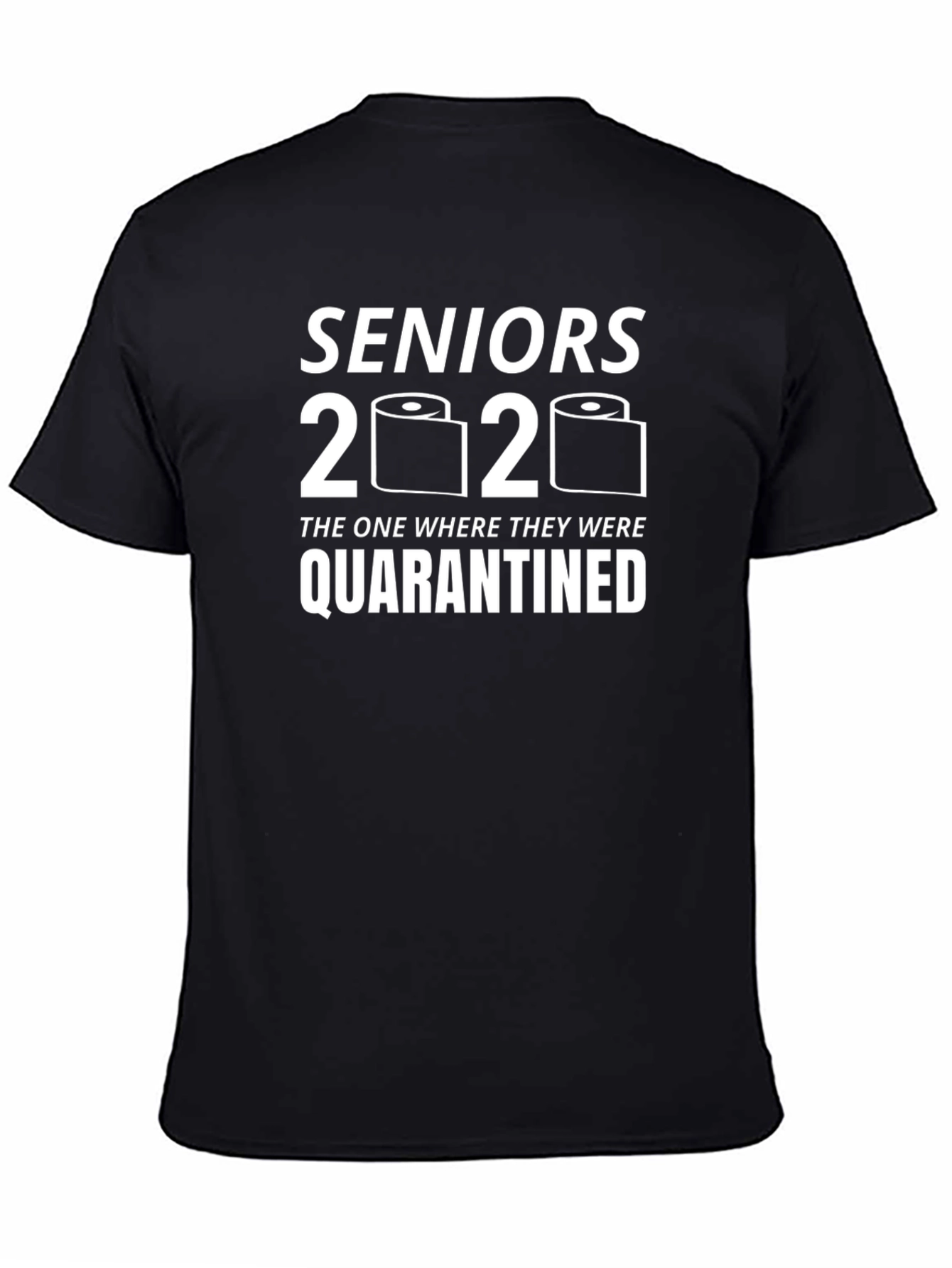 Black Seniors 2020 Quarantine T-Shirt view 4