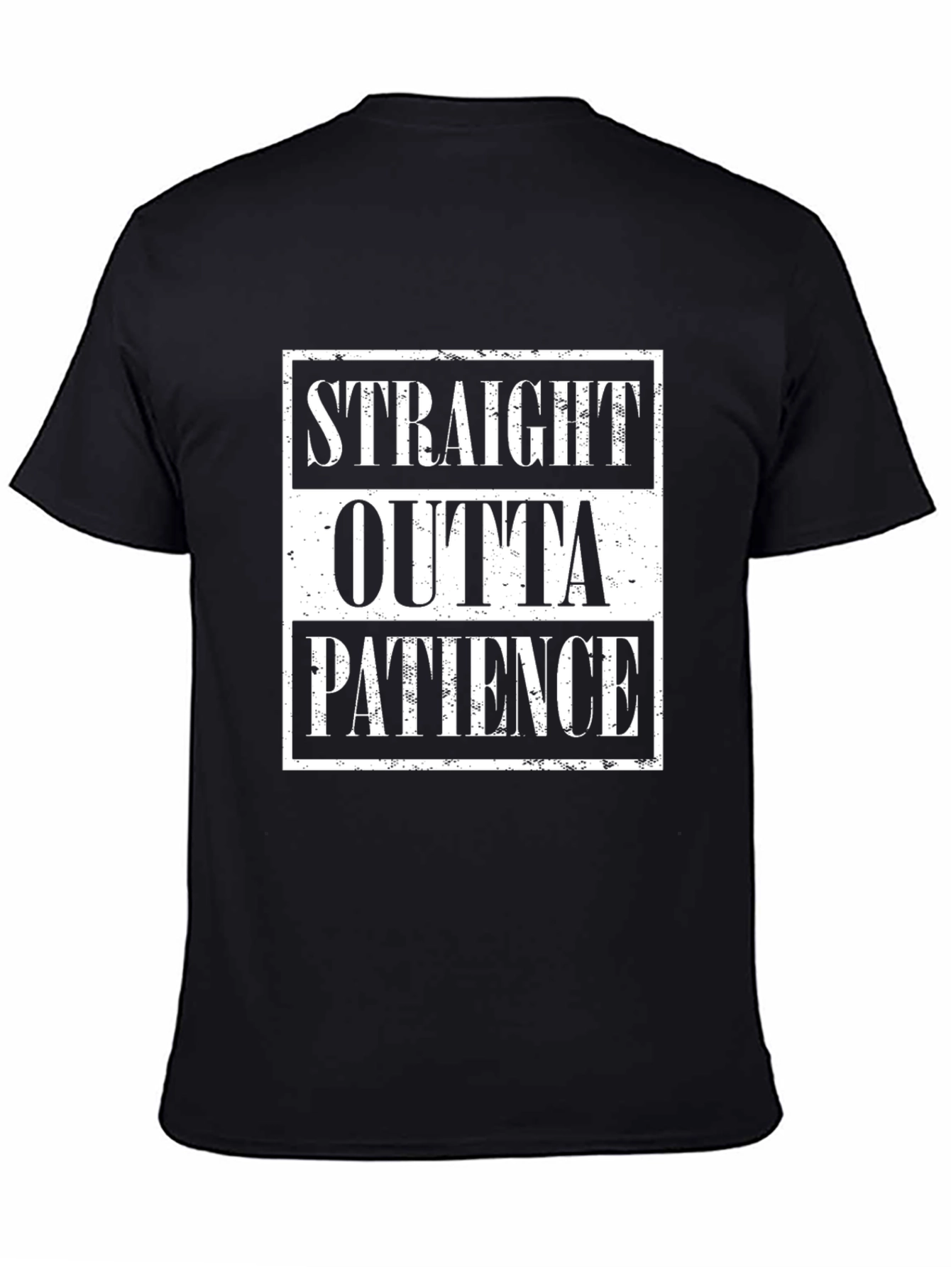 Black Straight Outta Patience Graphic Tee view 4