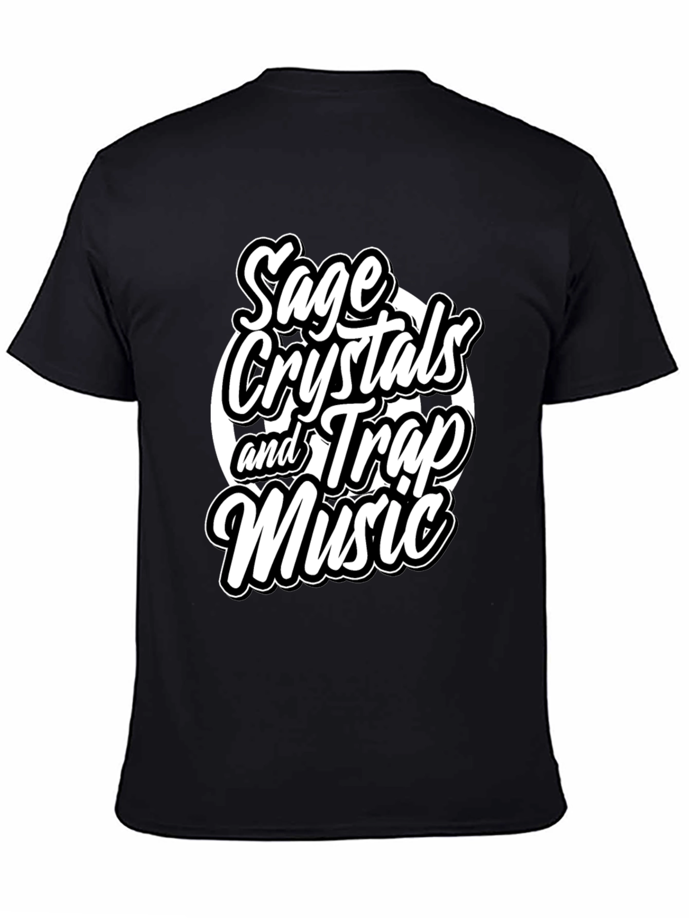 Black Sage Crystals & Trap Music Black Graphic Tee view 4