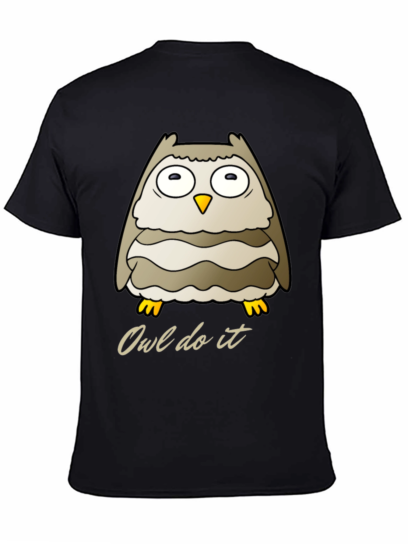 Black Owl Do It Graphic T-Shirt view 4