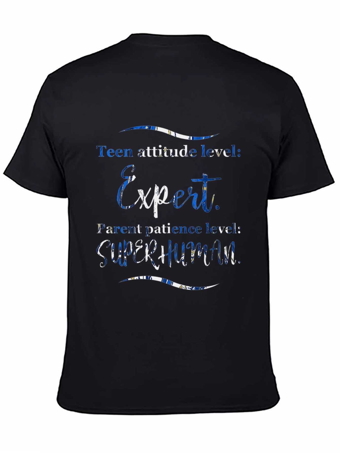 Black Teen Attitude Expert Superhuman Parent T-Shirt view 4