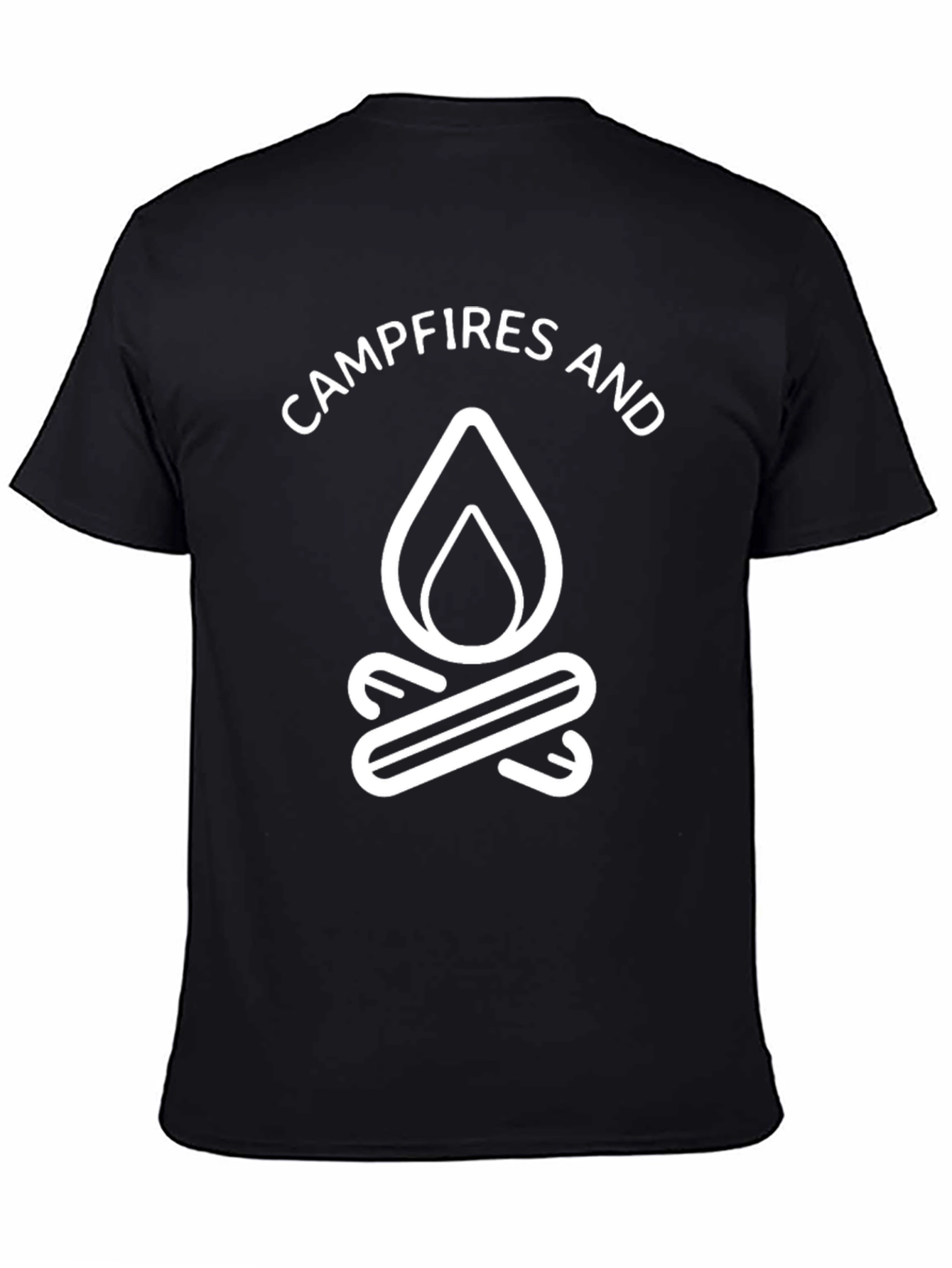 Black Campfires and Embers Graphic Tee - Black view 4