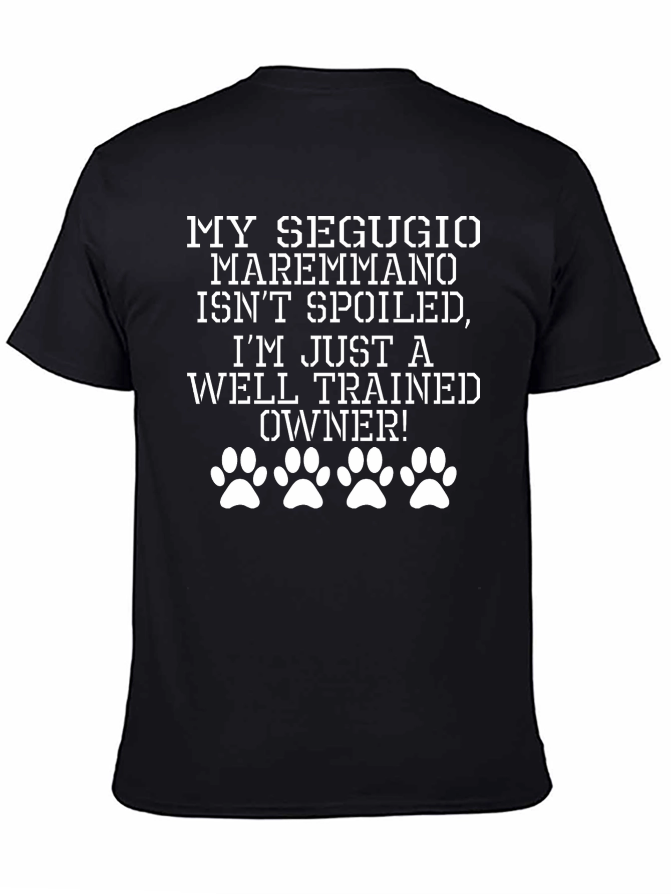 Black Segugio Maremmano Dog Lover T-Shirt view 4