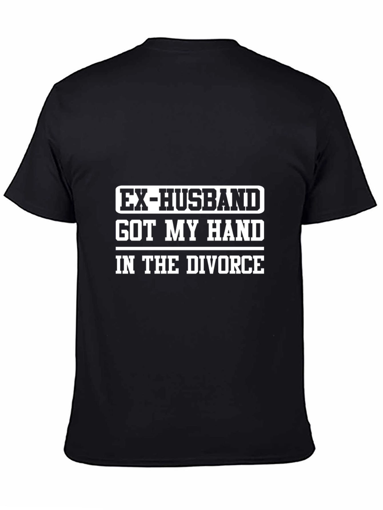 Black Funny Ex-Husband Divorce T-Shirt view 4