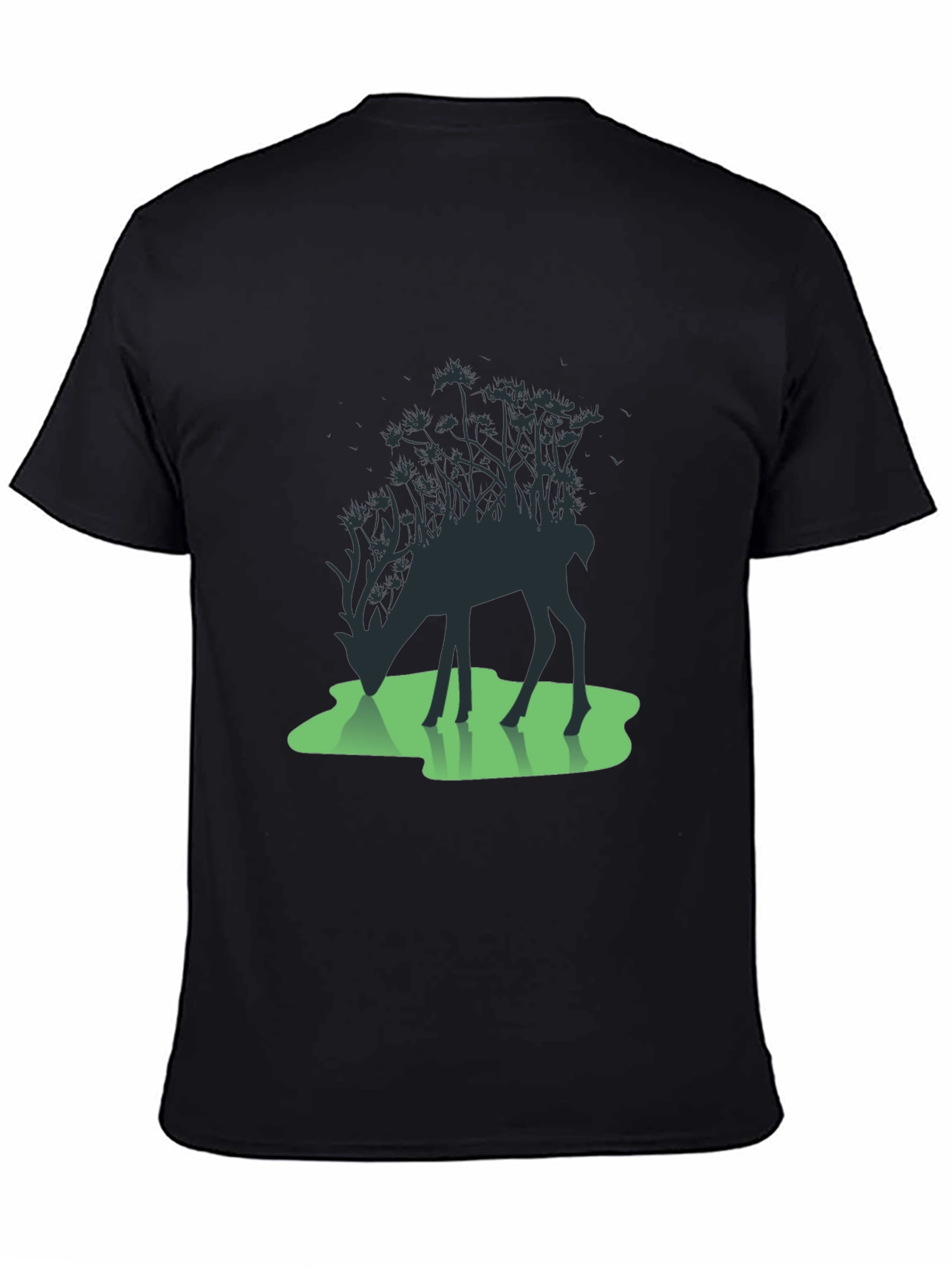 Nature Deer Silhouette Graphic Tee - 4
