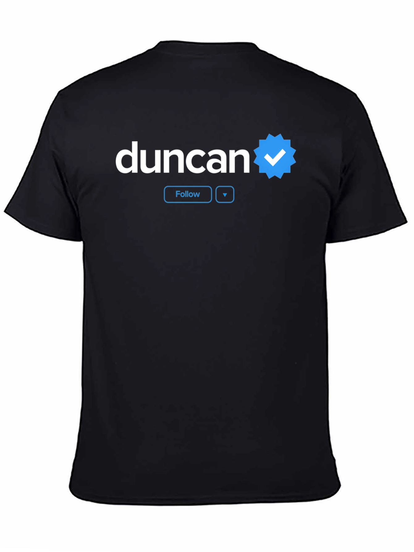 Black Duncan Verified T-Shirt - Stylish Social Media Inspired Tee view 4