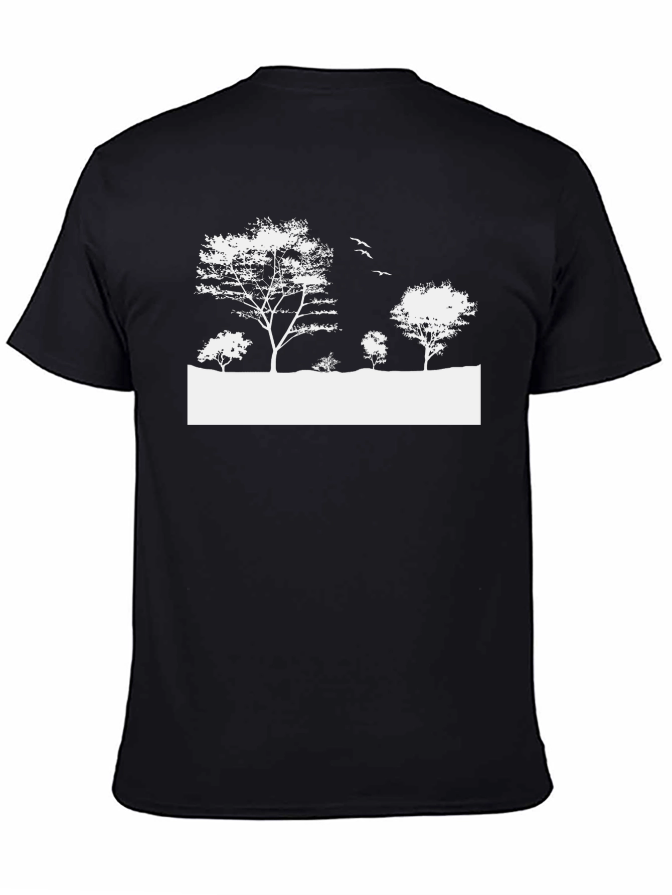 Black Nature Scene Graphic Tee - Black view 4