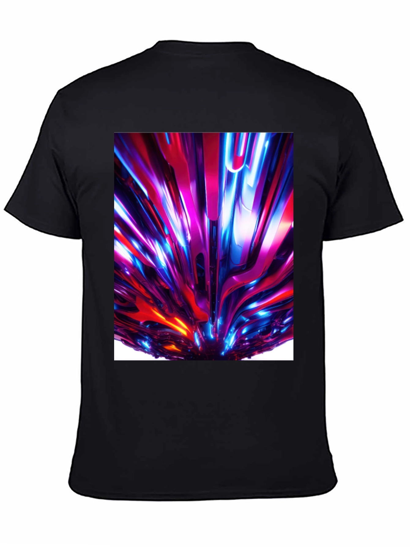 Black Abstract Art Black T-Shirt view 4