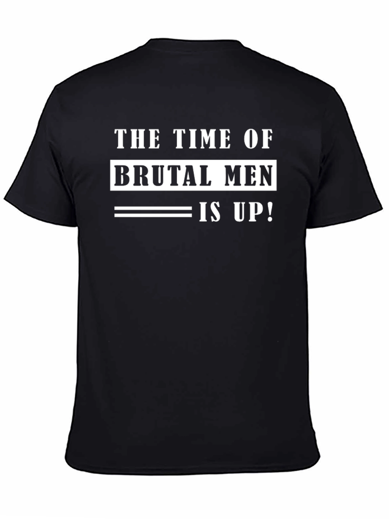 Black Brutal Men's Black T-Shirt with Bold Graphic view 4