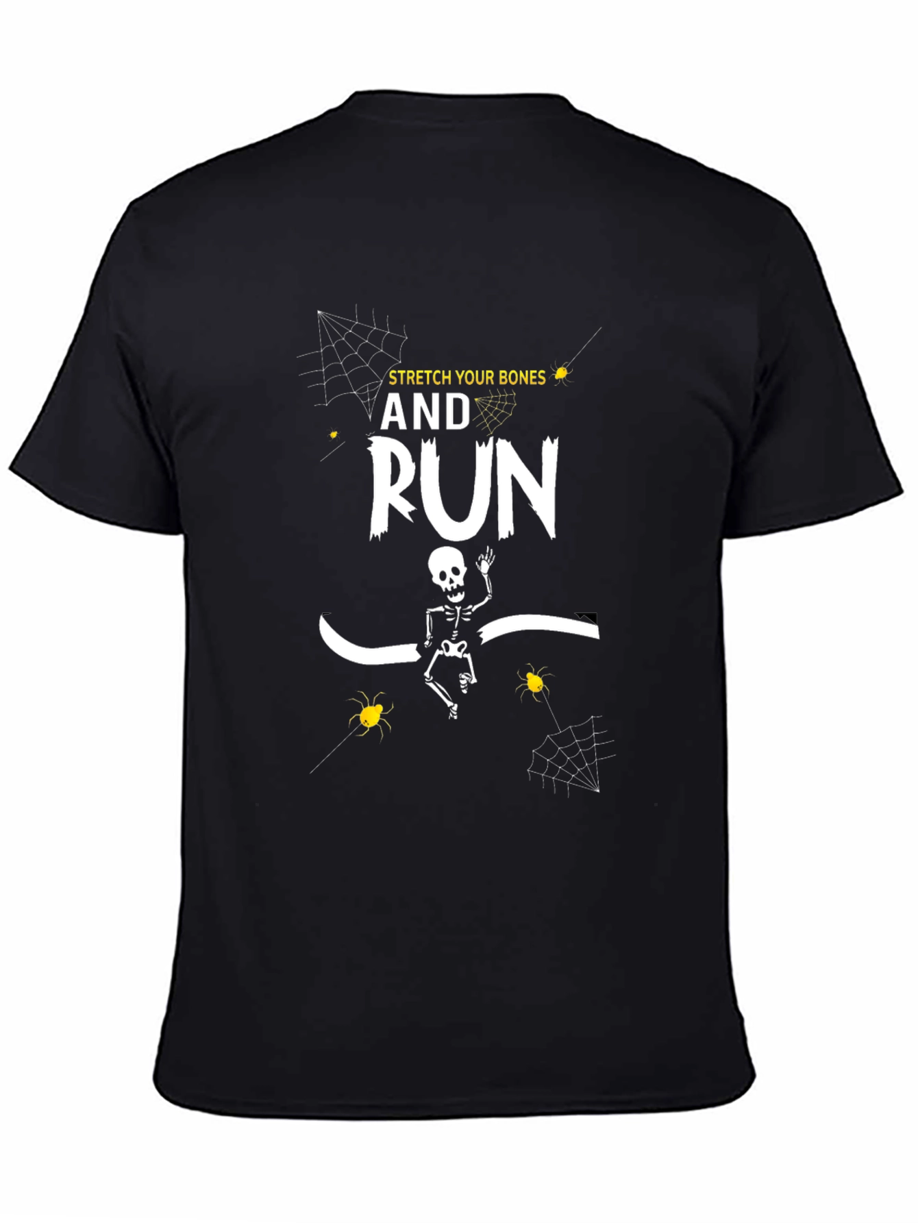 Black Stretch Your Bones And Run T-Shirt Halloween view 4