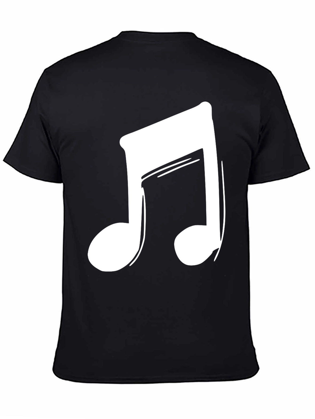 Black Musical Note Graphic Tee - Casual Style view 4