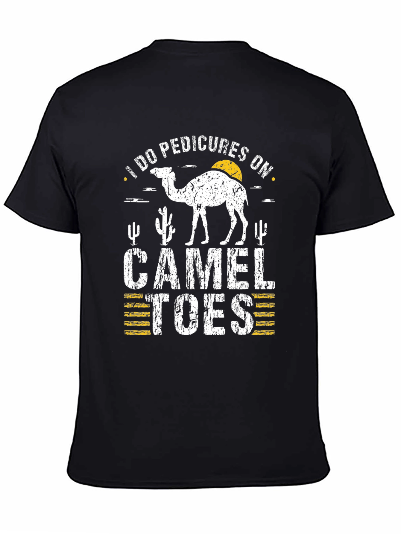 Black Funny "Camel Toes" Graphic Tee view 4