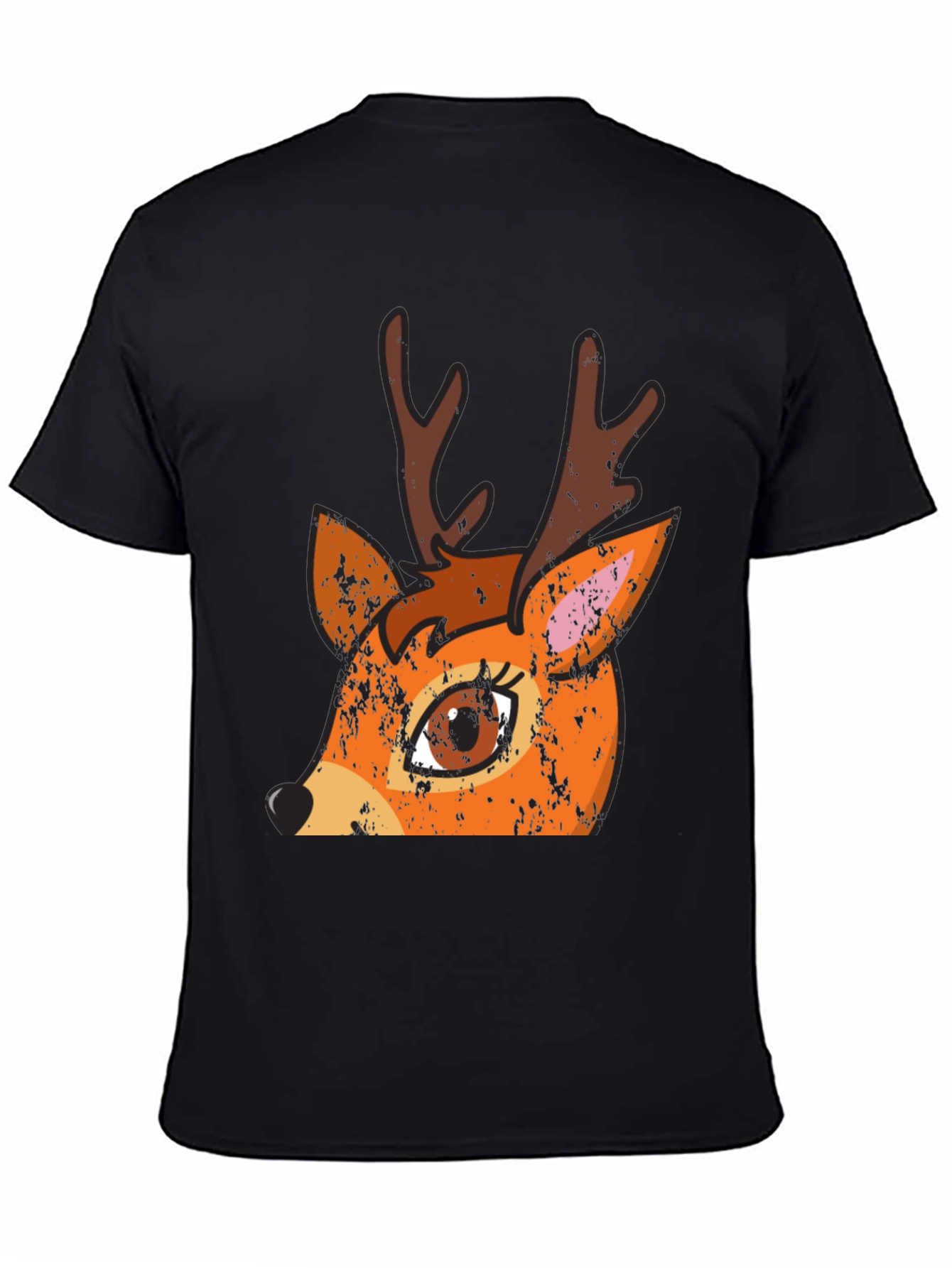 Black Deer Graphic T-Shirt - Unisex Black Tee view 4