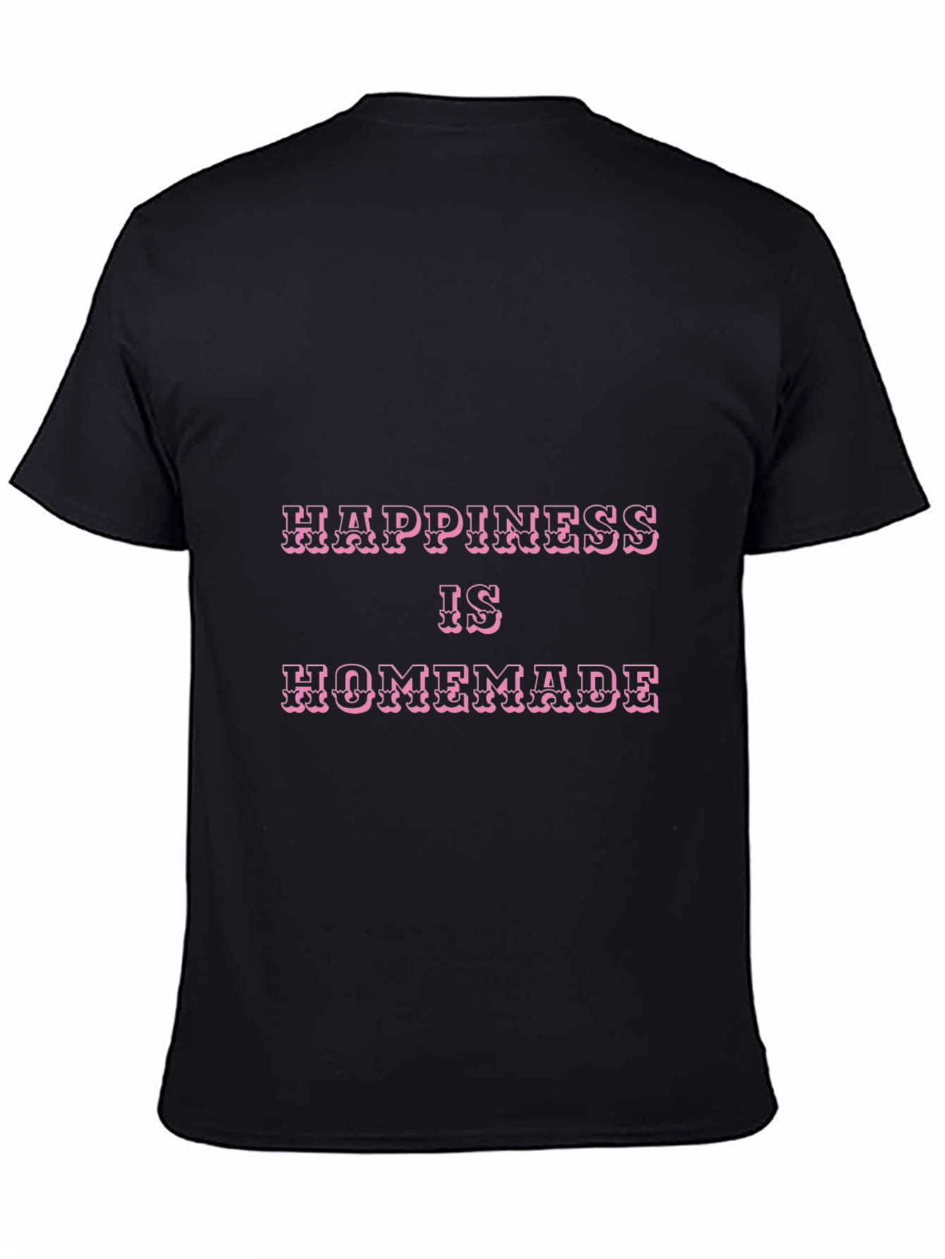 Black Happiness is Homemade Black Graphic Tee view 4