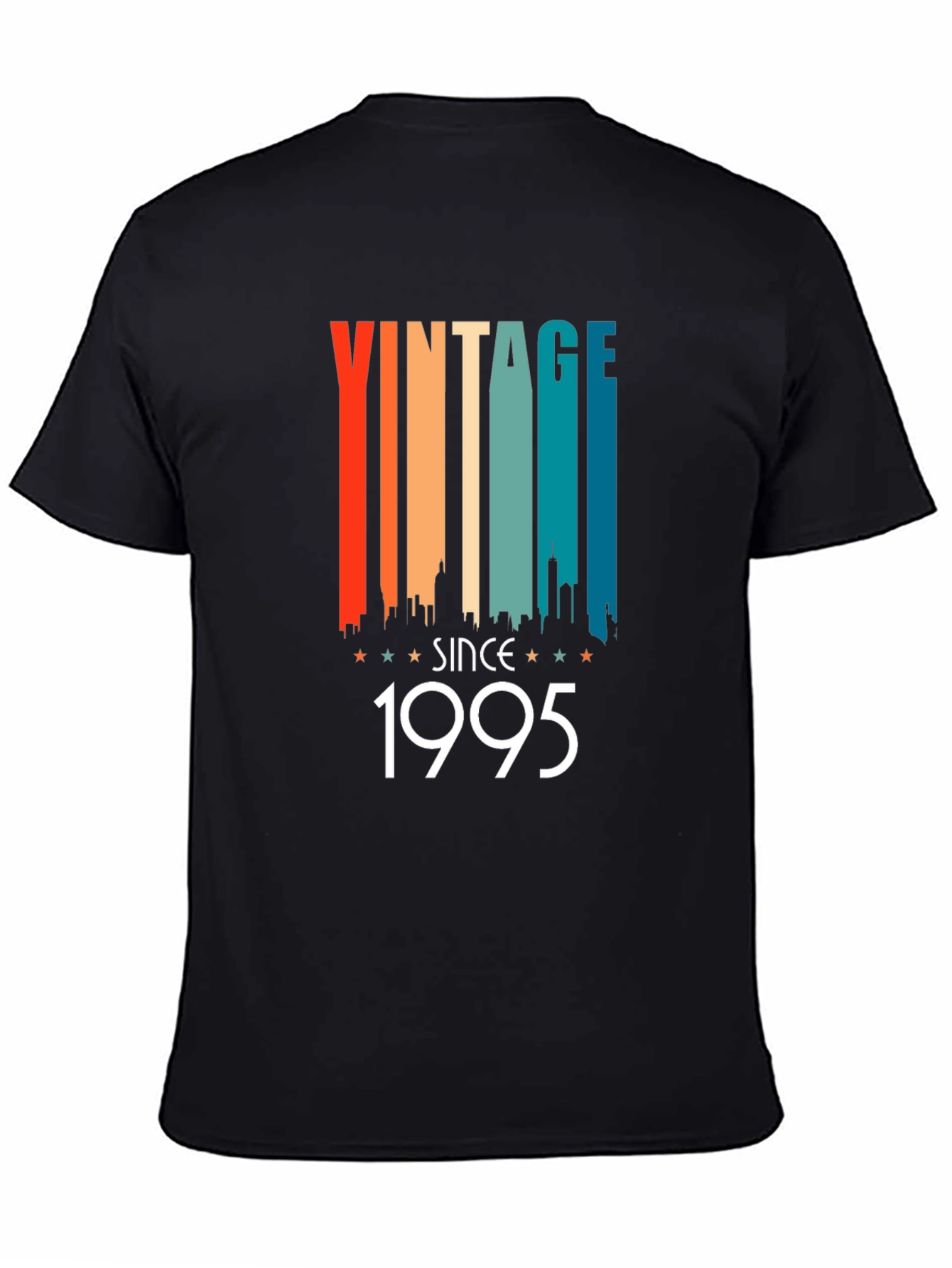 Black Vintage Since 1995 Black T-Shirt view 4