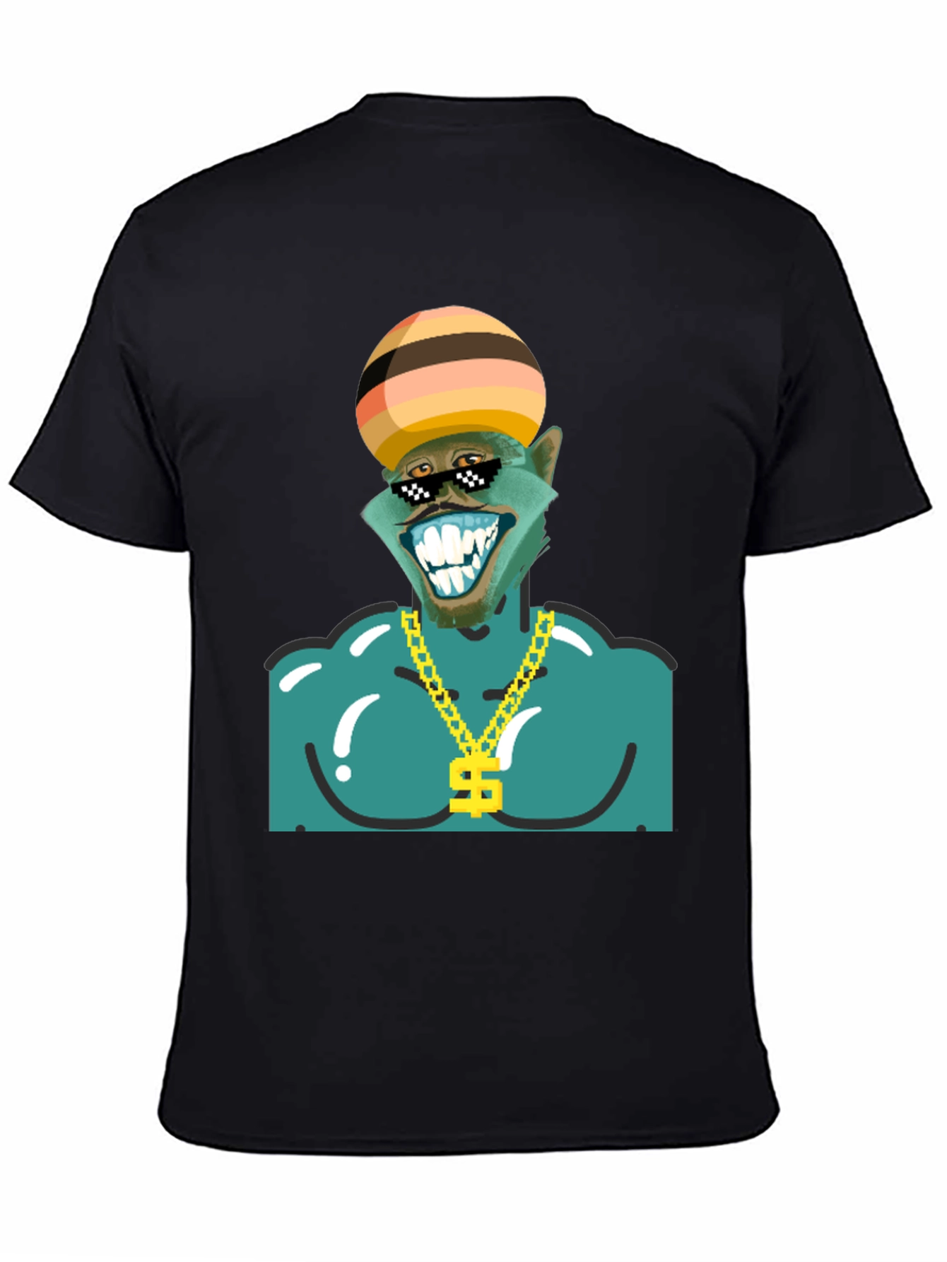 Black Funky Monkey Graphic Tee view 4