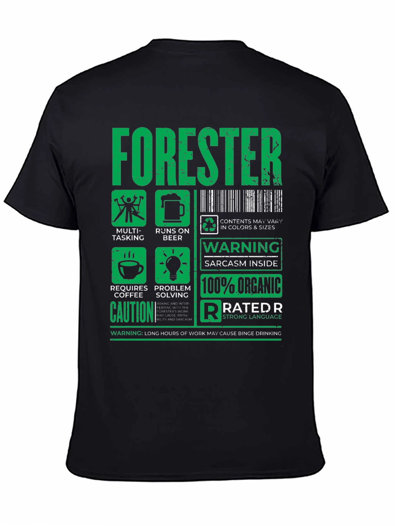 Black Forester Funny Job T-Shirt - Multi-Tasking, Runs on Beer! view 4