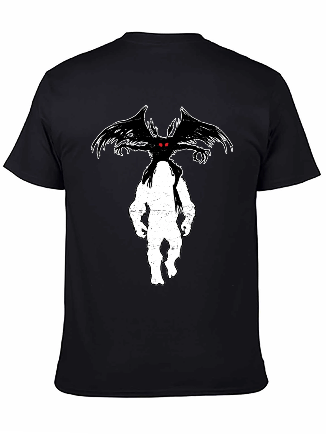 Mothman Bigfoot Graphic Tee - Cryptid Humor - 4