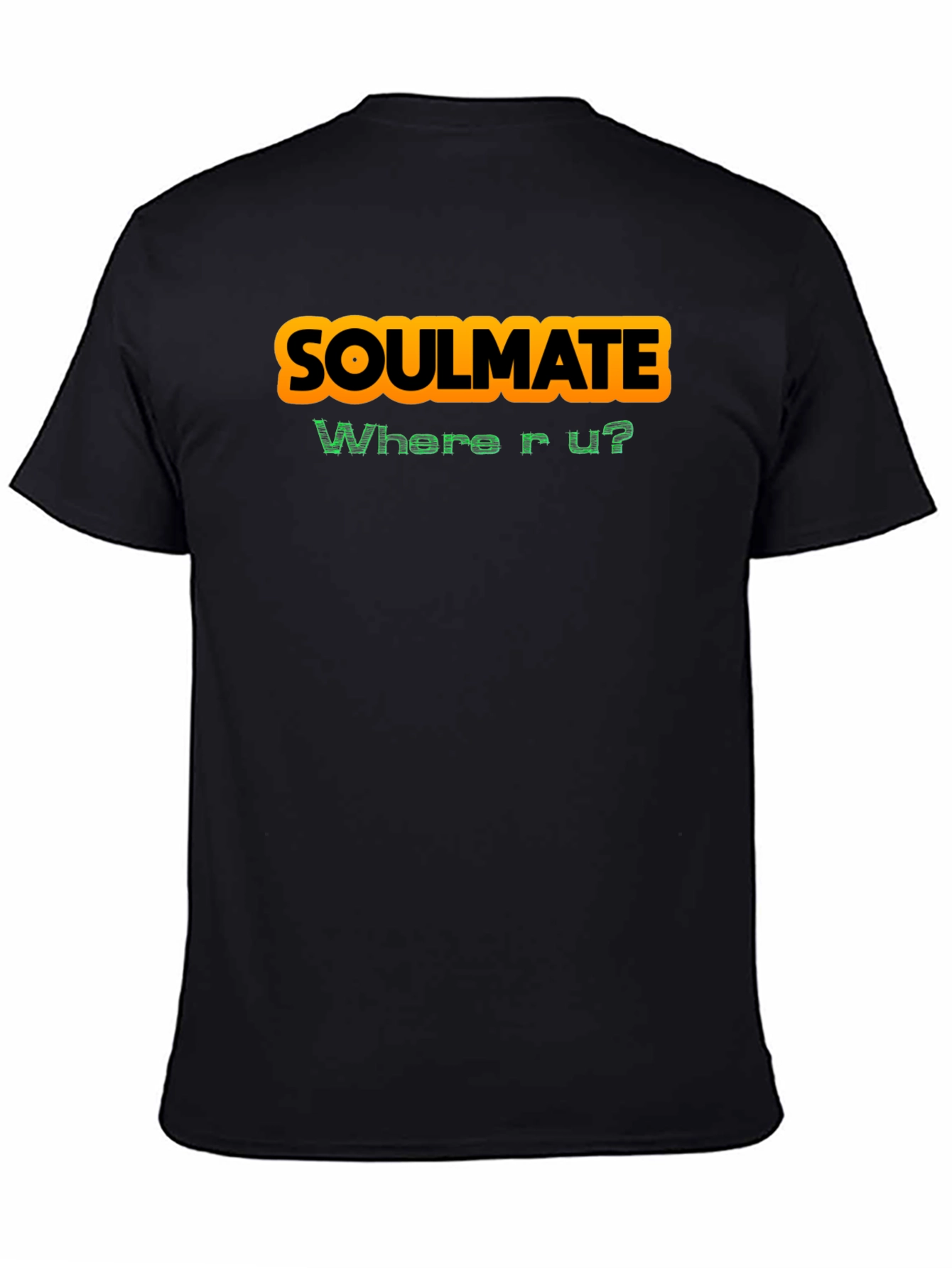 Black Soulmate Where R U? Graphic T-Shirt - Black view 4