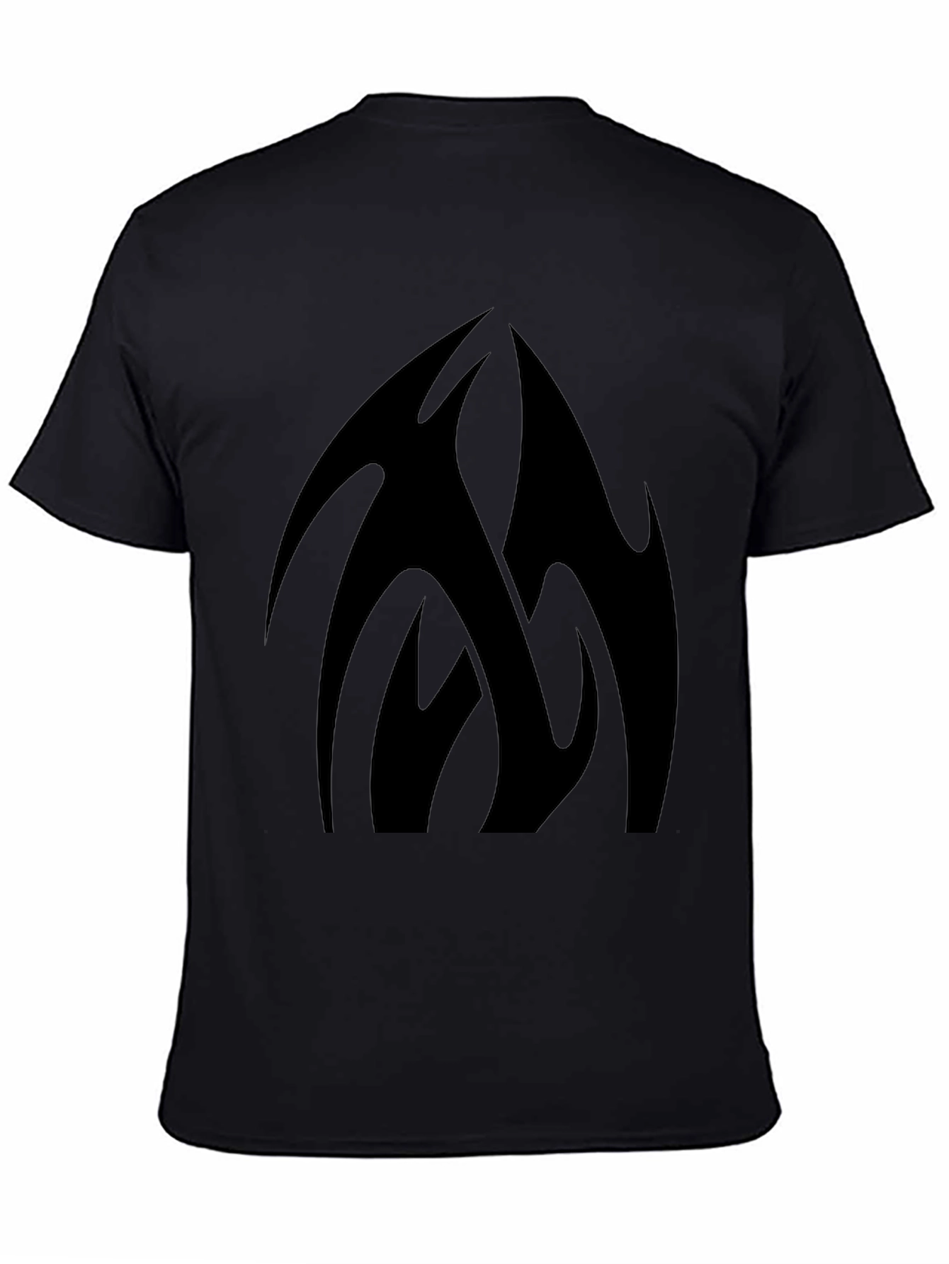 Black Black Graphic Tee - Abstract Design view 4