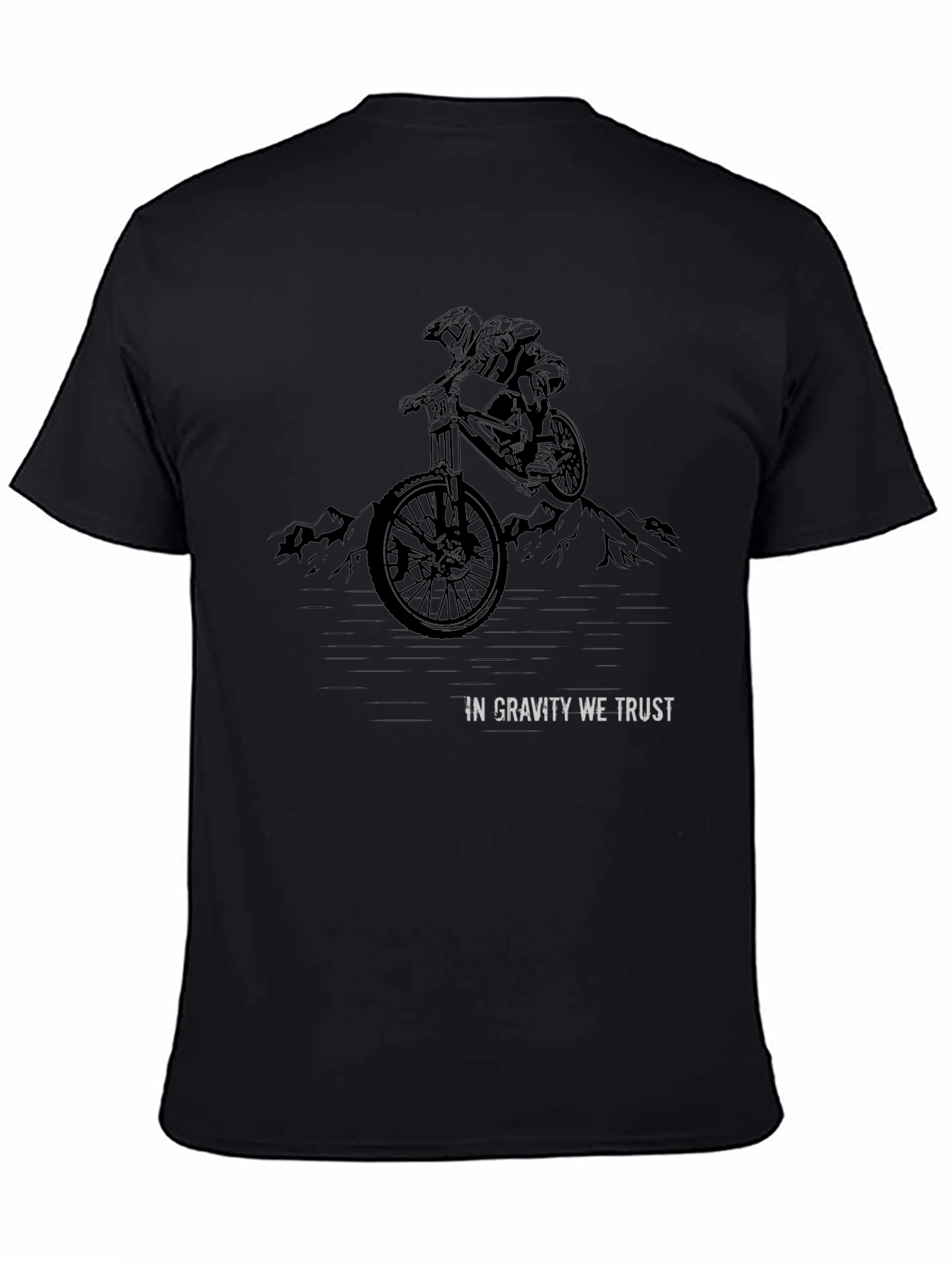 Black Gravity Trust Mountain Bike Graphic Tee view 4