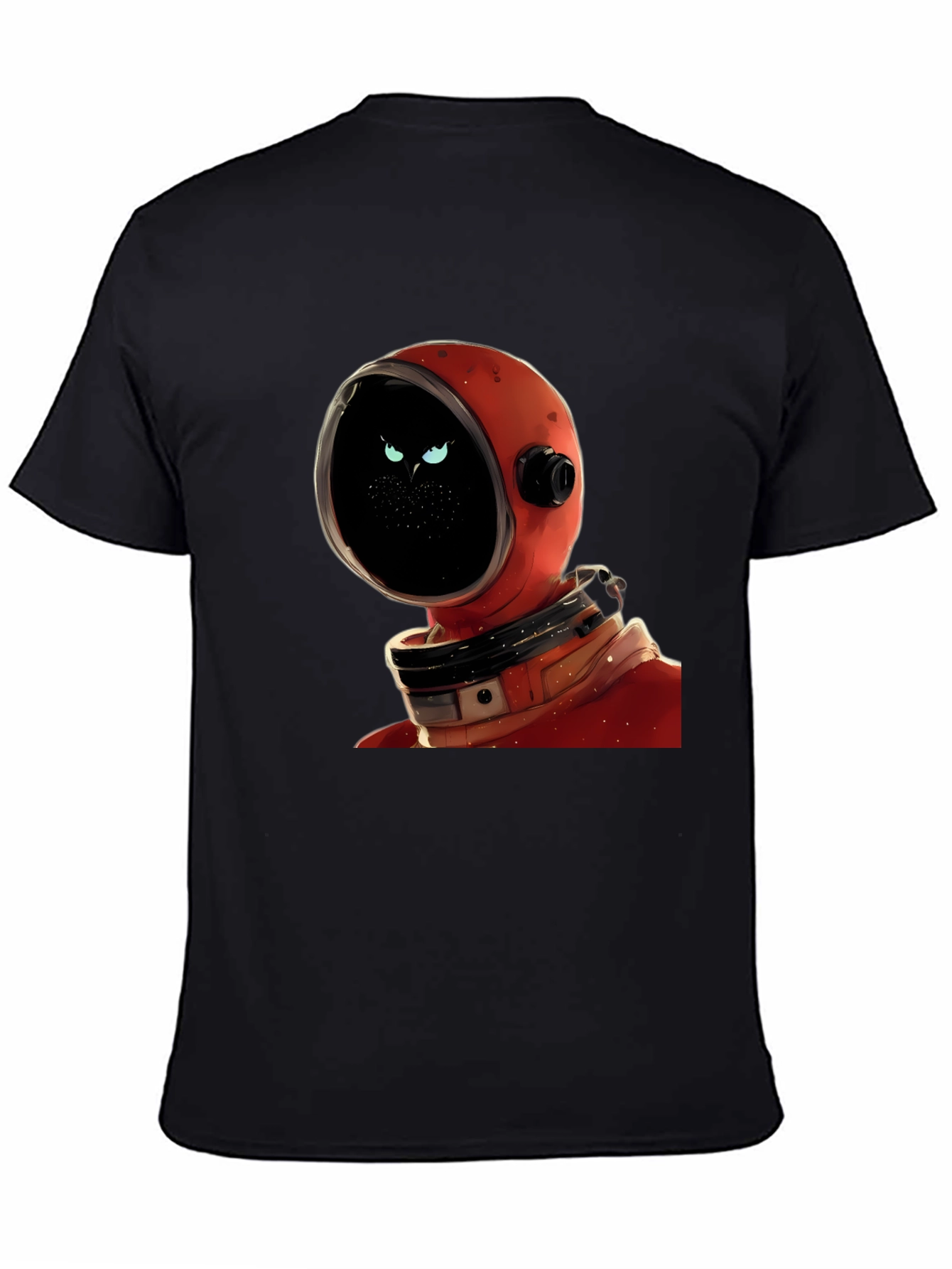 Black Astronaut Cat Graphic Tee - Space Kitty T-Shirt view 4