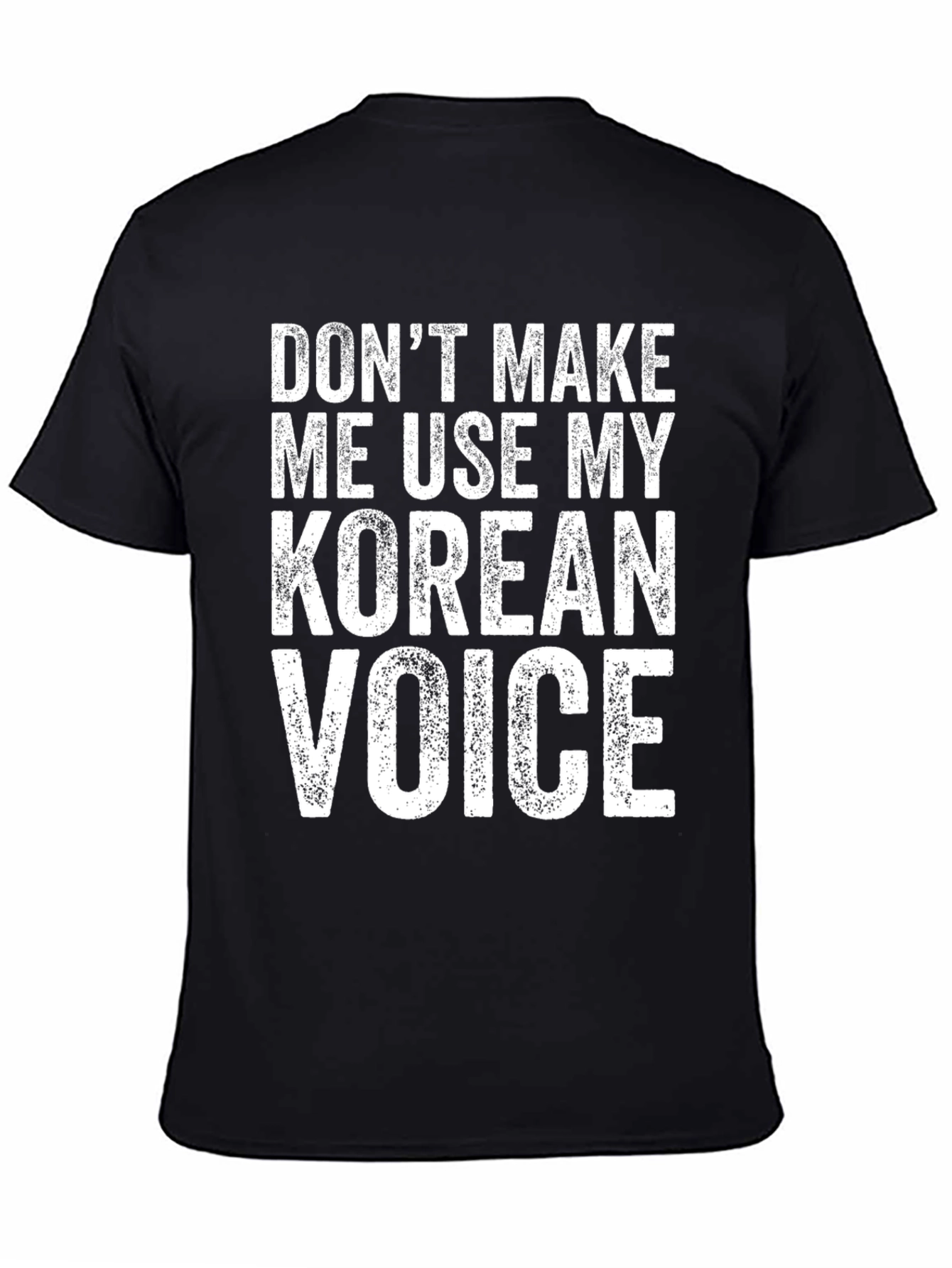 Black Korean Voice T-Shirt Funny Novelty Tee view 4