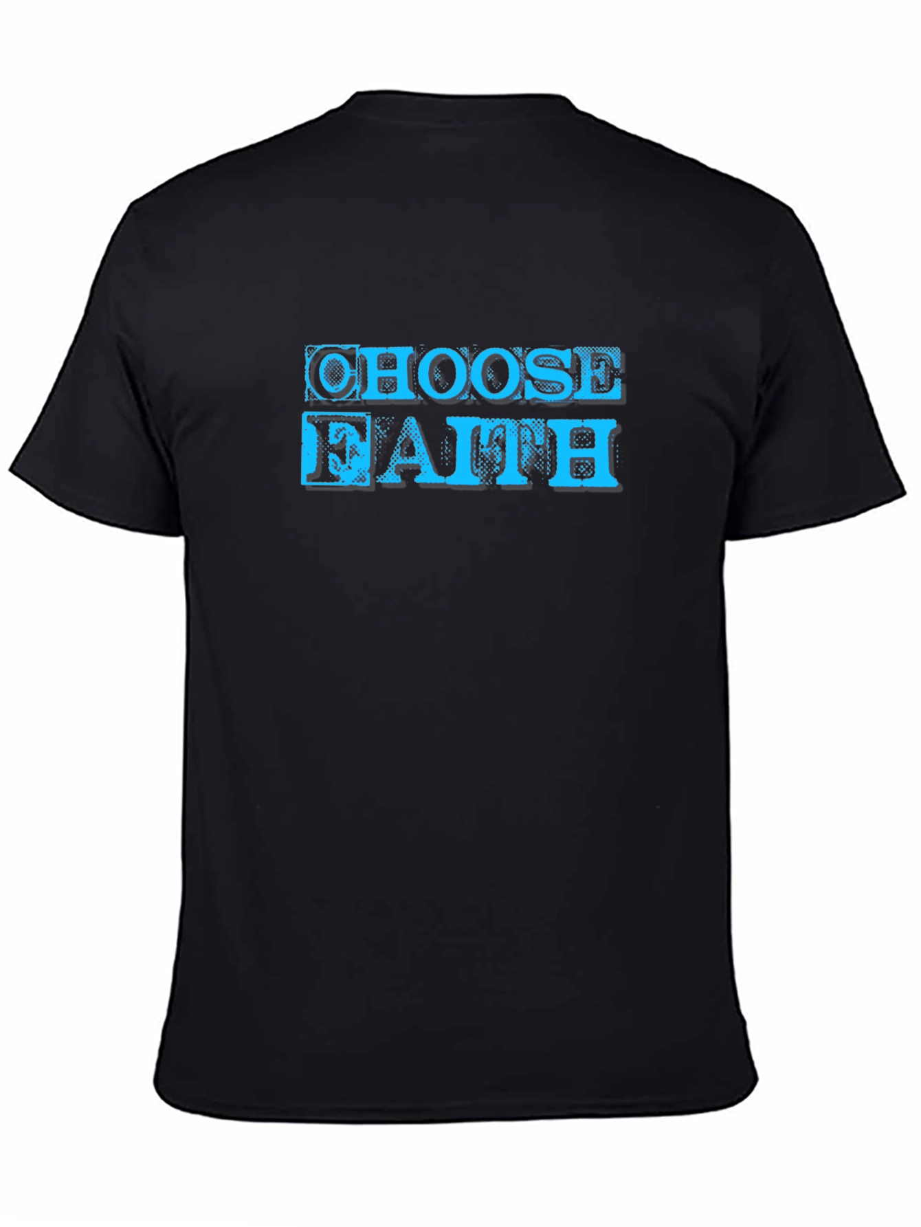 Black Choose Faith Graphic T-Shirt - Soft Cotton Blend view 4
