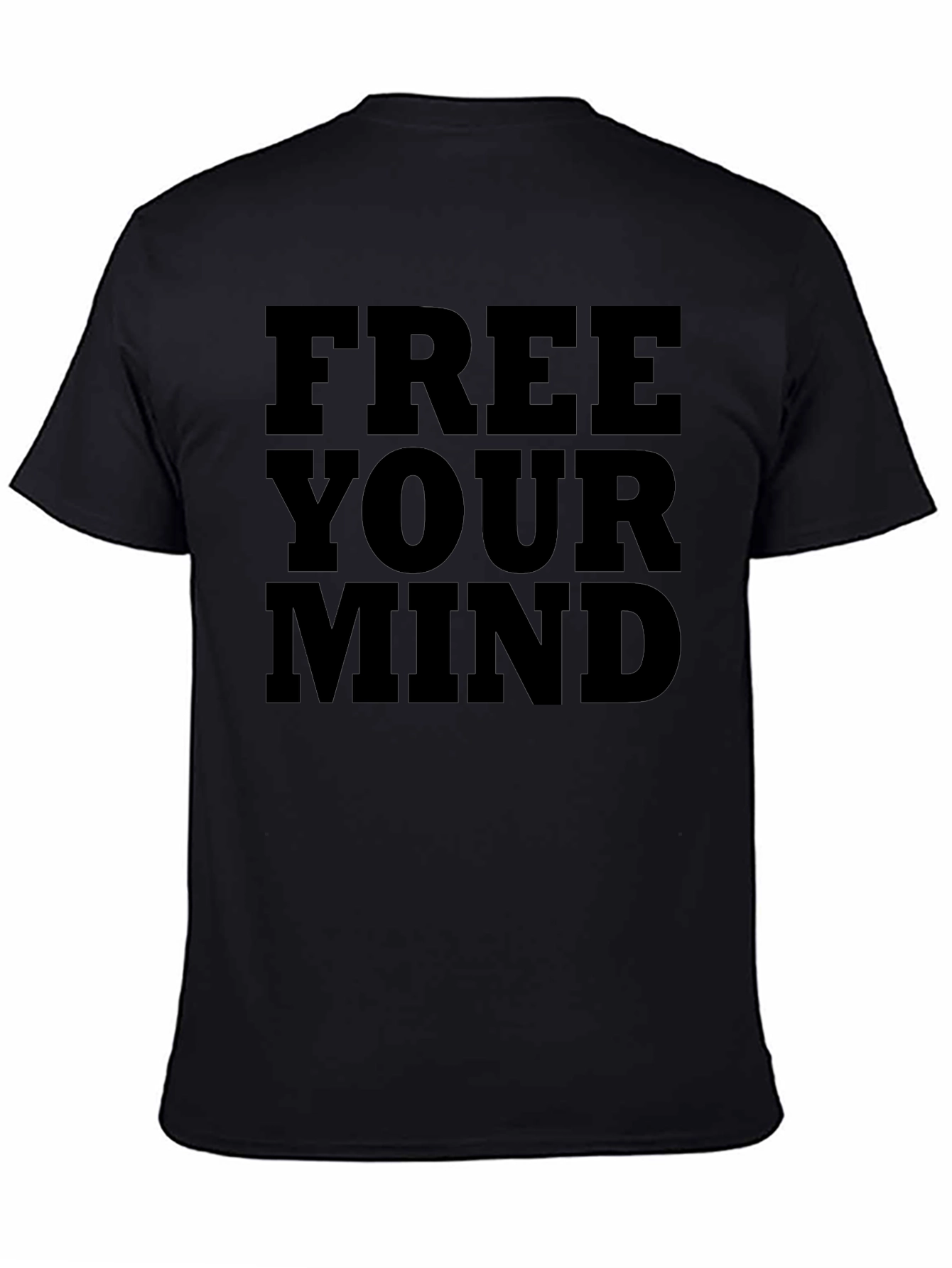Black Free Your Mind Graphic T-Shirt view 4