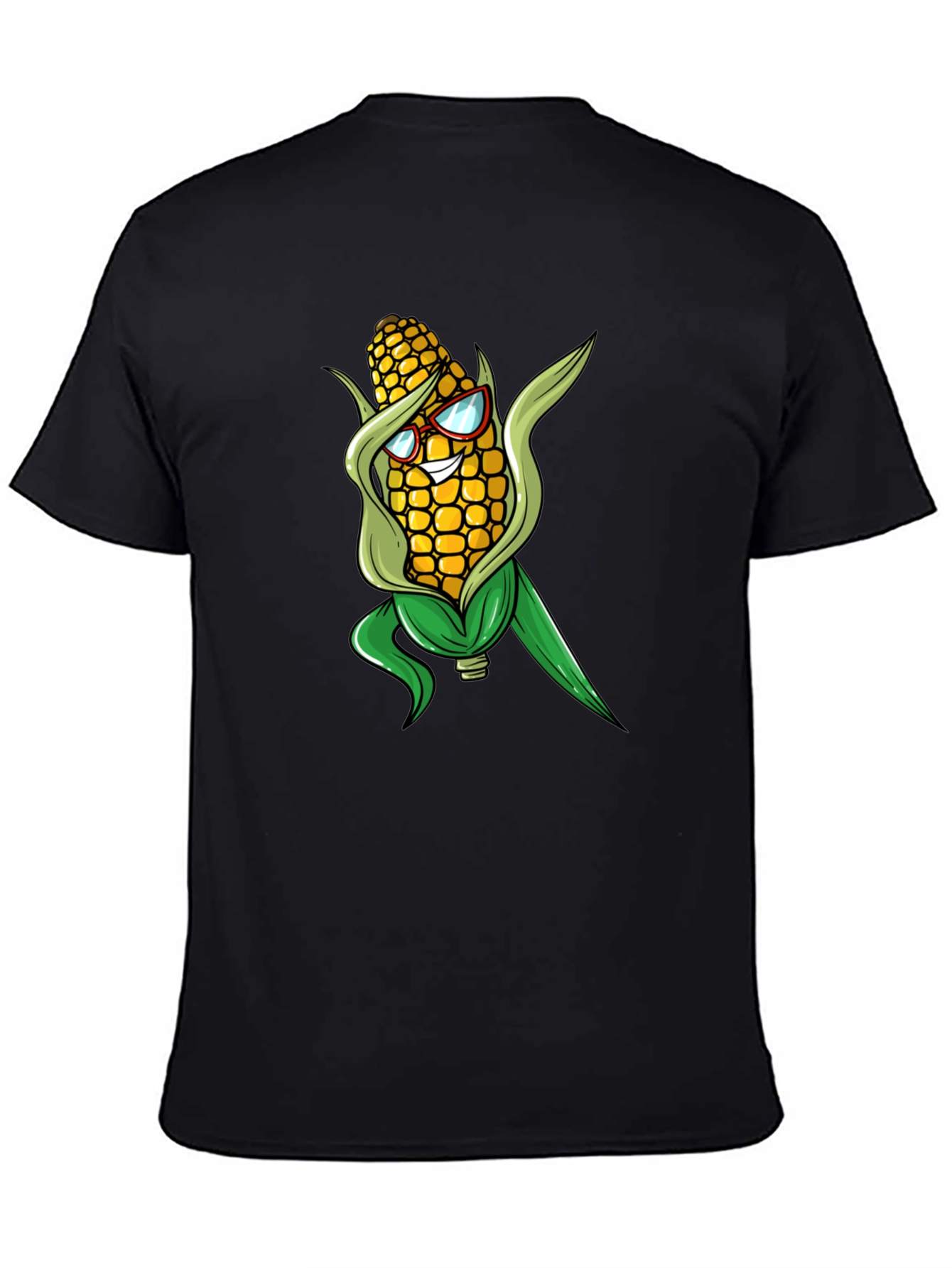 Black Corn with Glasses Graphic Tee view 4