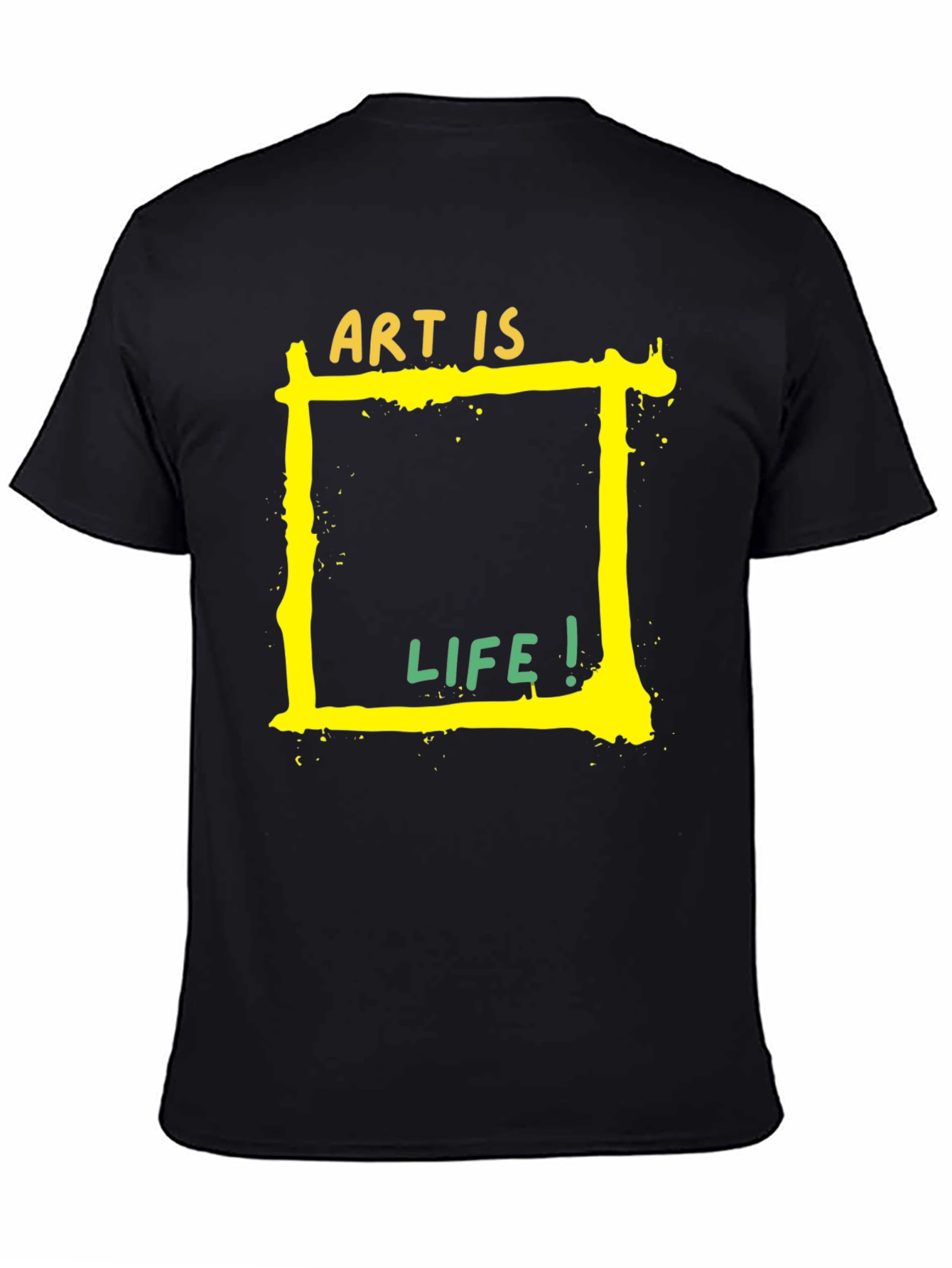 Black Art is Life Graphic Tee - Black Unisex T-Shirt view 4