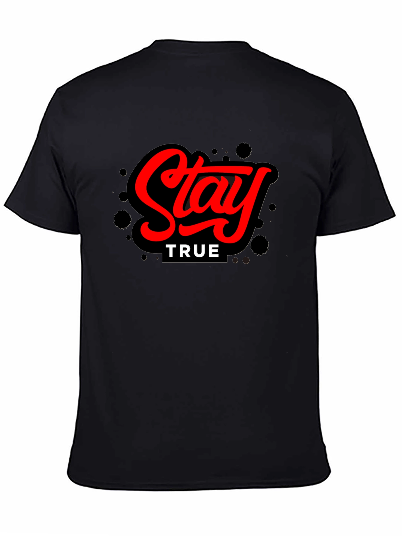 Black Stay True Black Graphic Tee view 4