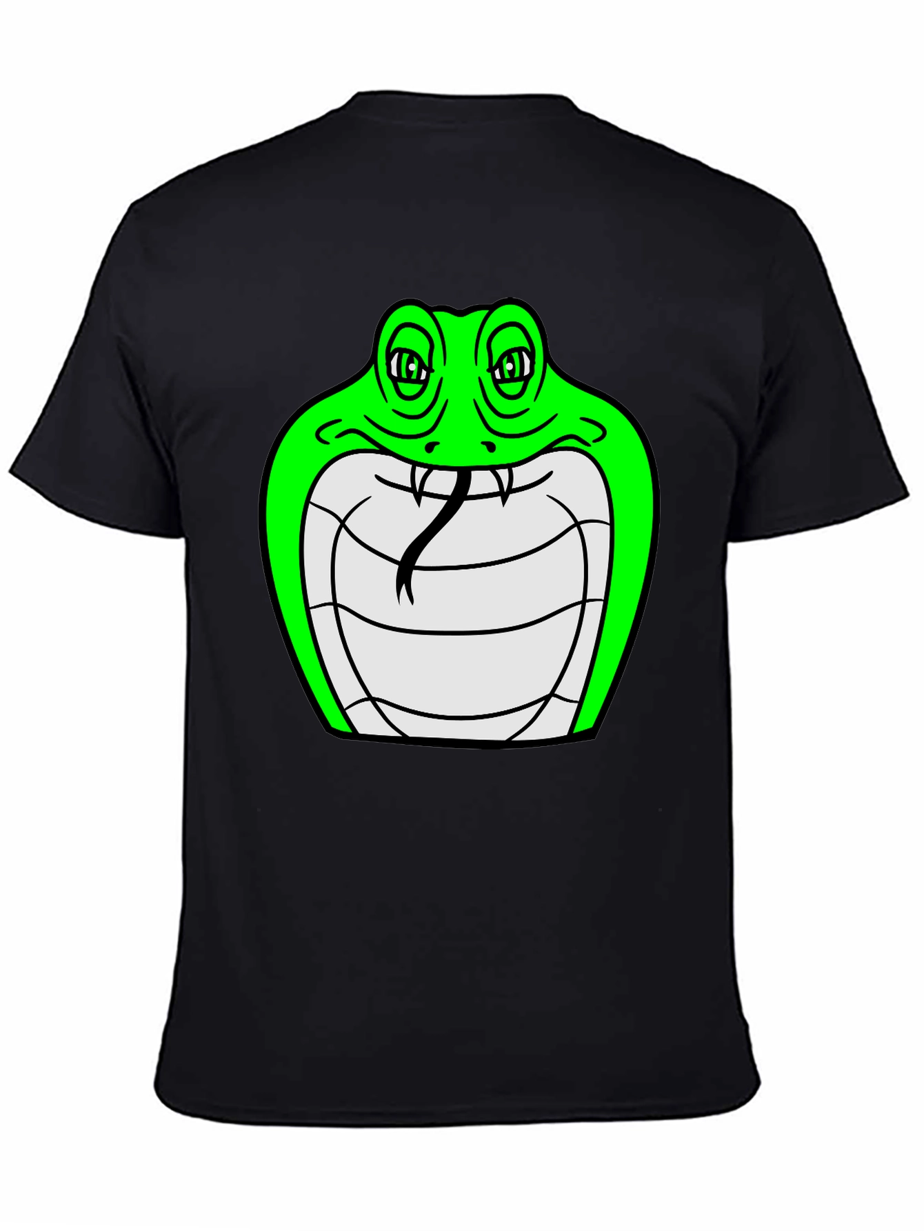 Black Cobra Graphic Tee - Cool Snake Design view 4