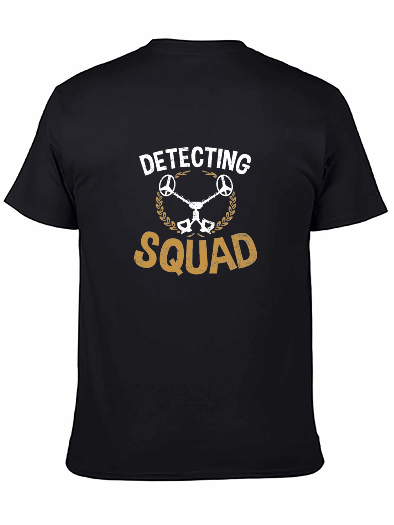 Black Detecting Squad T-Shirt - Metal Detecting Enthusiast view 4