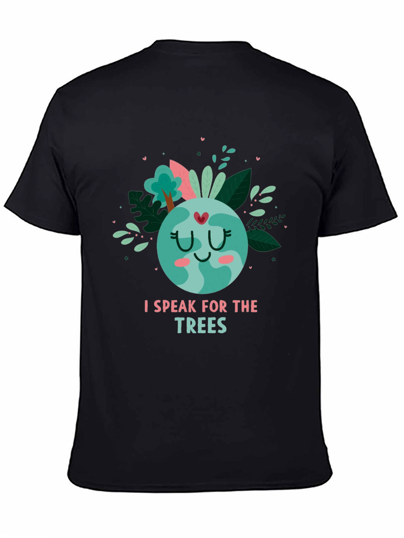 Black I Speak for the Trees Graphic Tee view 4