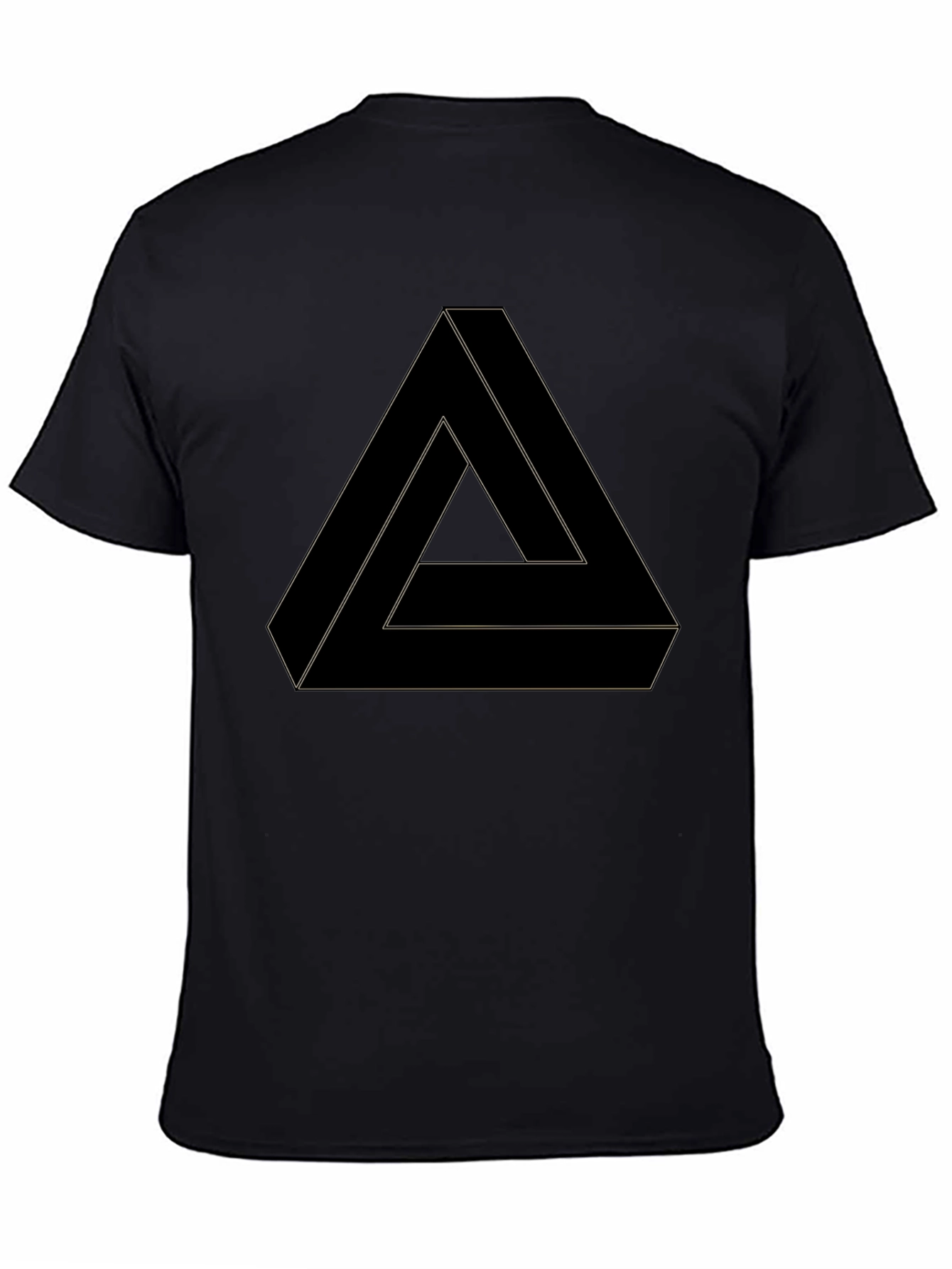 Black Impossible Triangle Graphic Tee - Black view 4