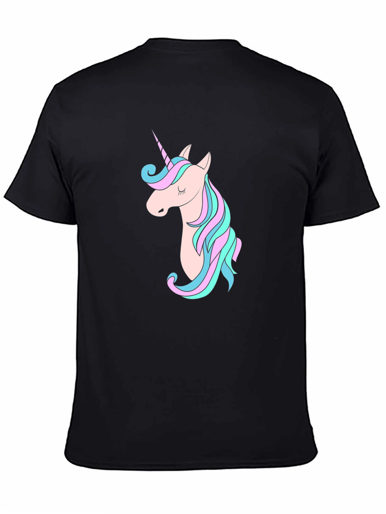 Black Unicorn Graphic Black T-Shirt view 4