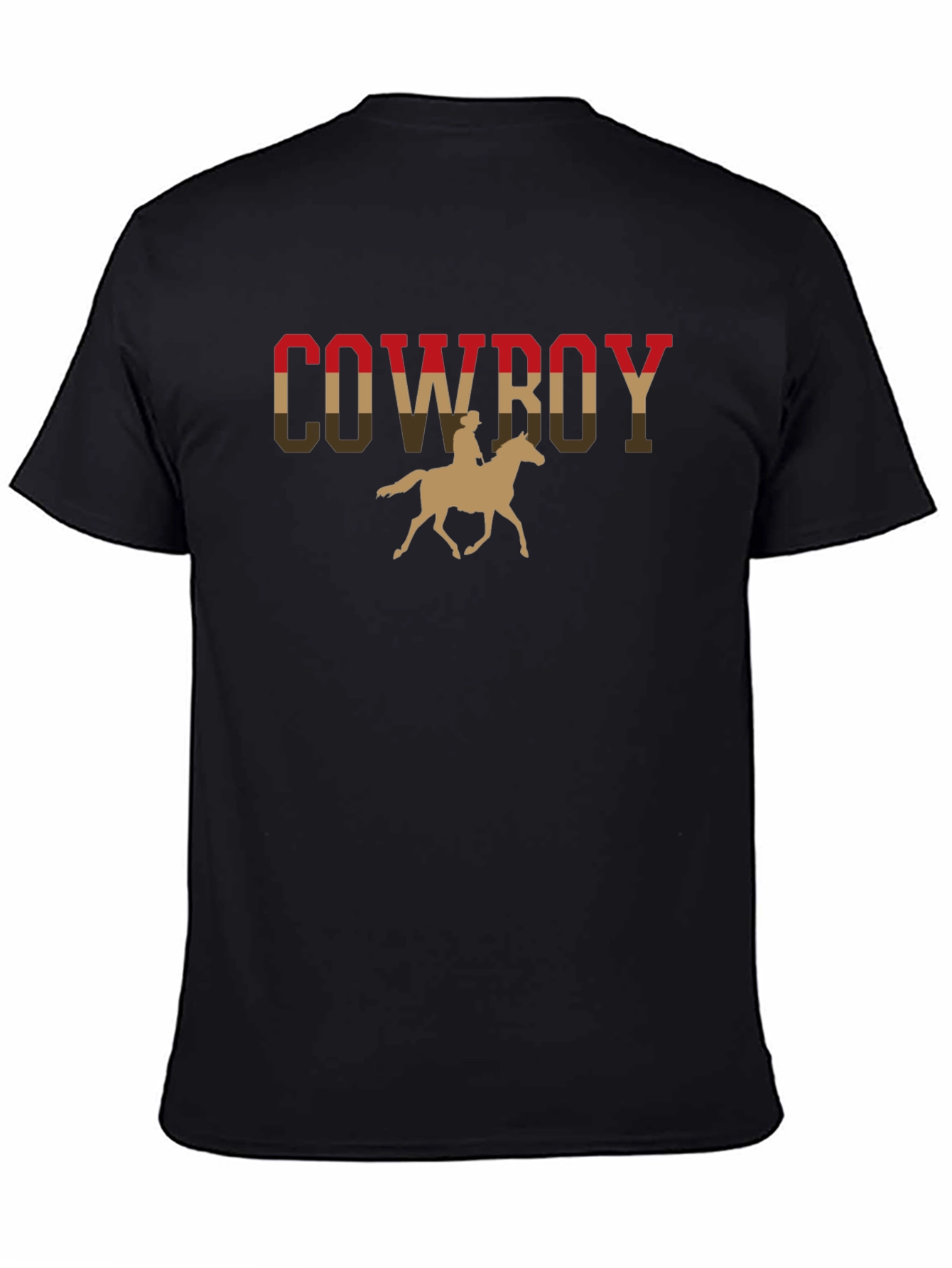 Black Cowboy Horse Graphic Tee view 4