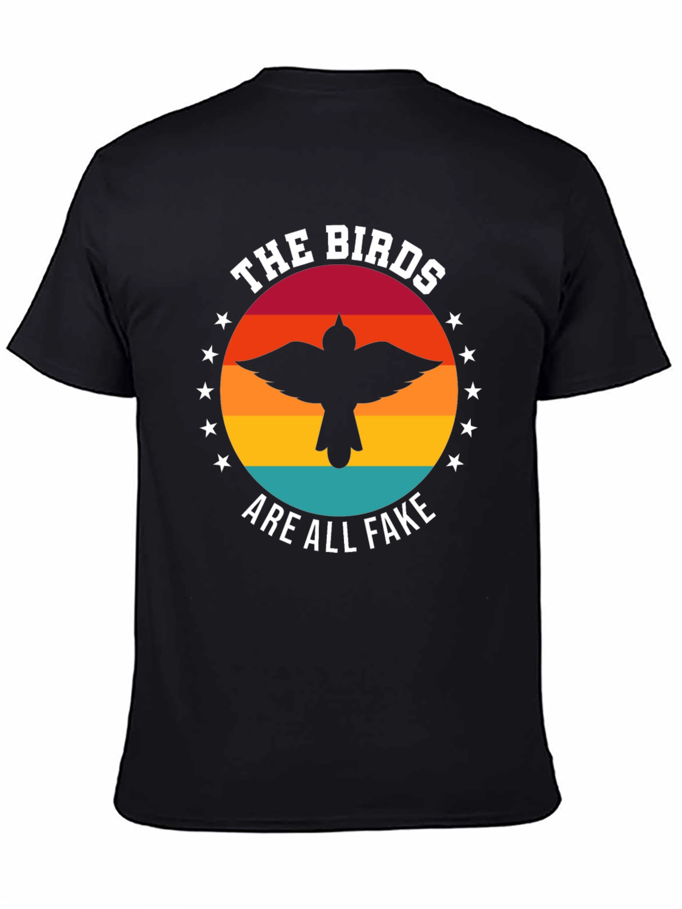 Black Birds Aren't Real Conspiracy T-Shirt view 4