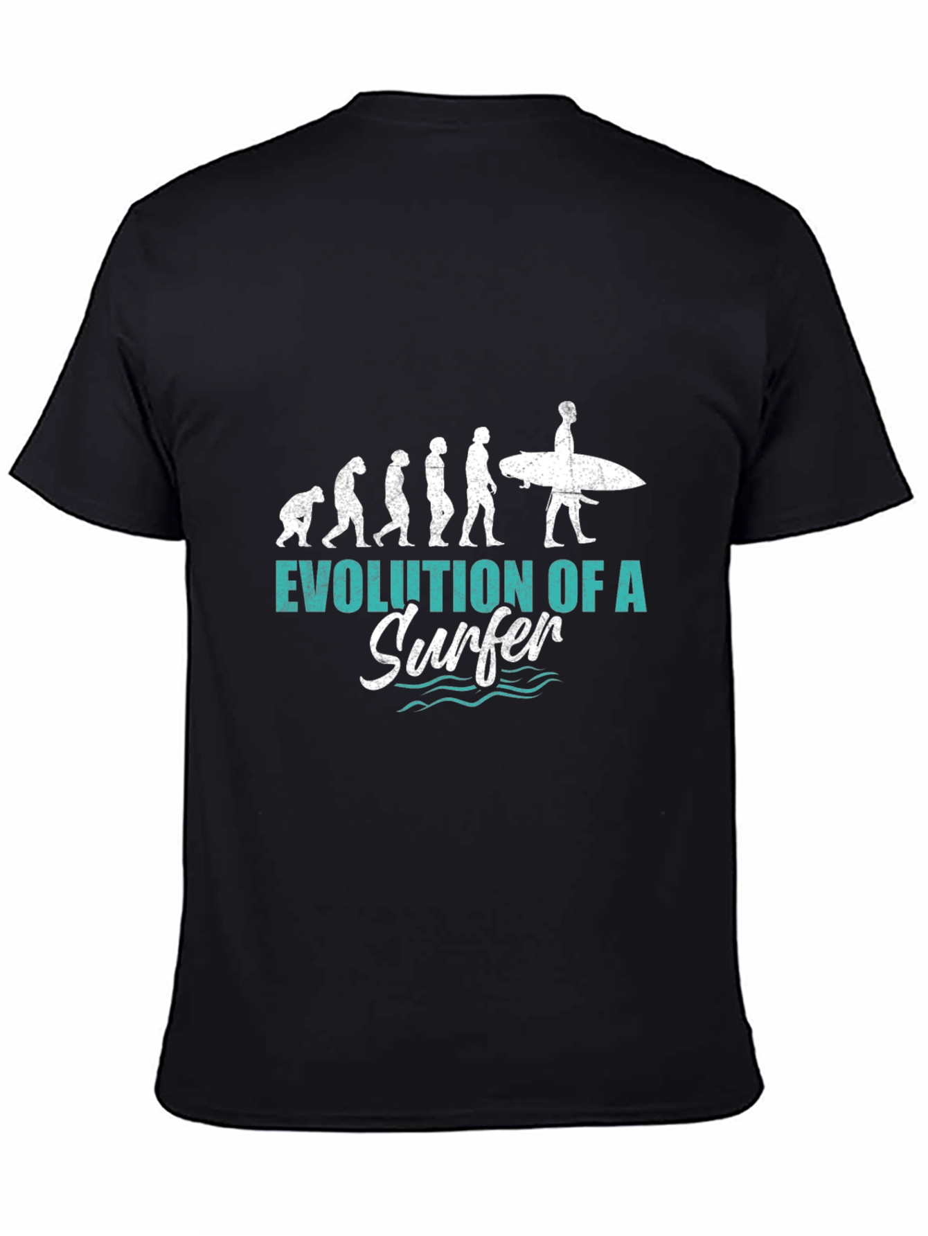 Black Evolution of a Surfer T-Shirt view 4