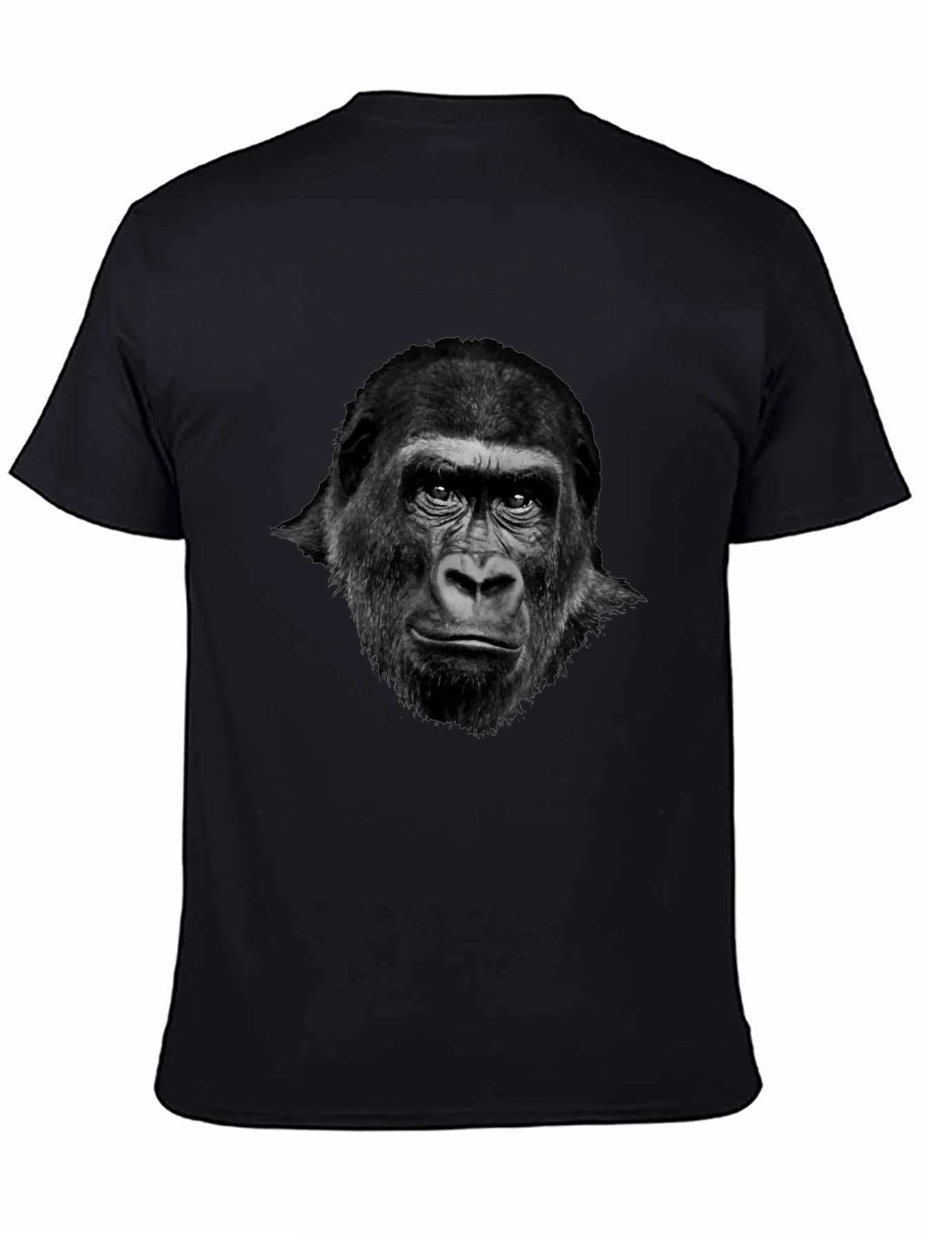 Black Gorilla Graphic Tee - Cool Animal Print Shirt view 4